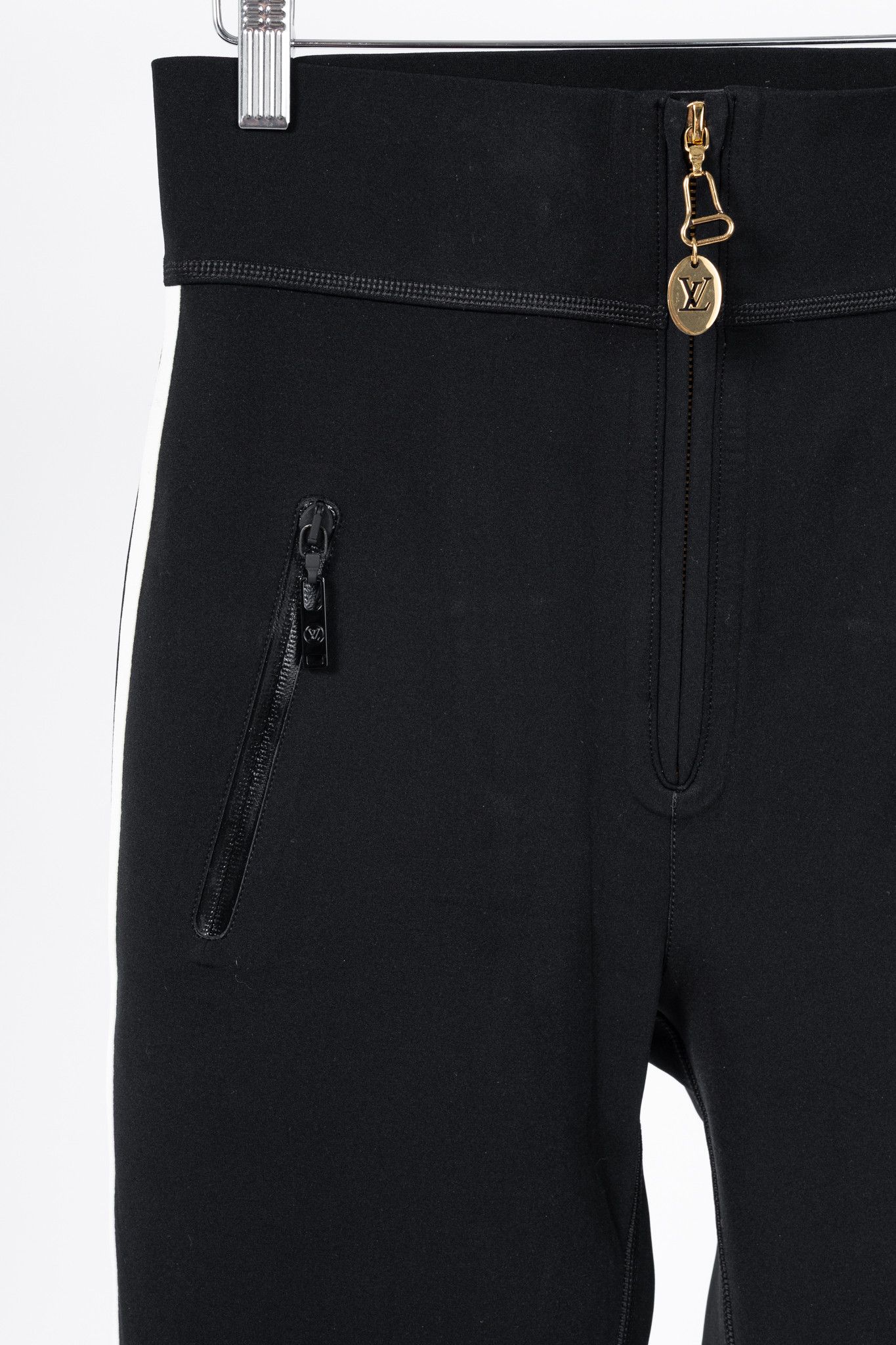 Louis Vuitton Louis Vuitton Black Stretch Piped Flared Pants Size 26" / US 2 / IT 38 - 5 Thumbnail
