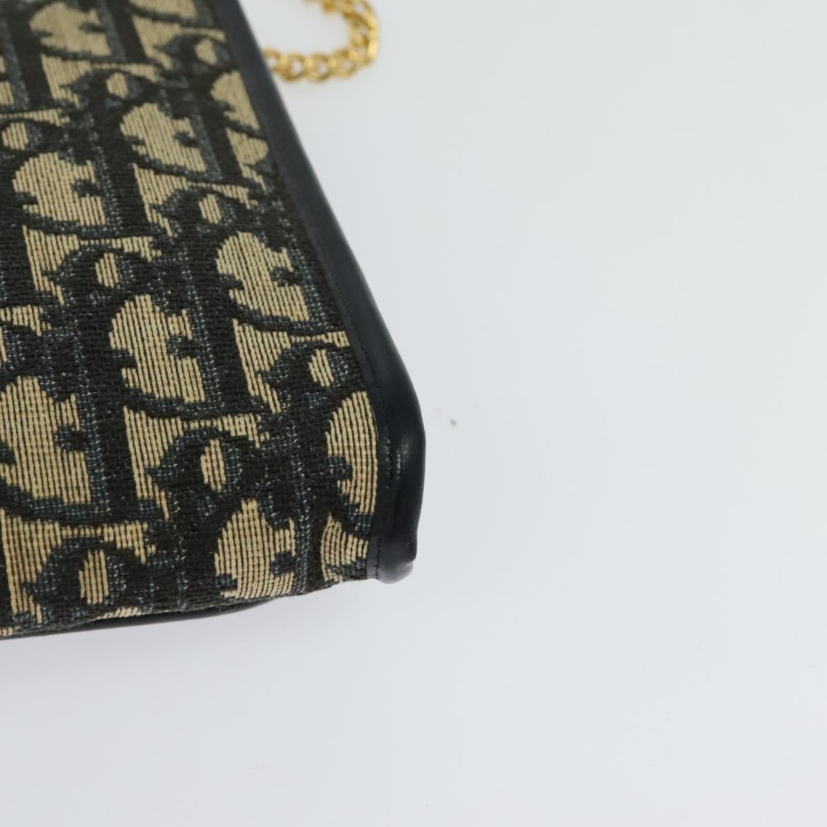 Dior DIOR Trotter Canvas Chain Shoulder Bag Navy Size ONE SIZE - 16 Thumbnail