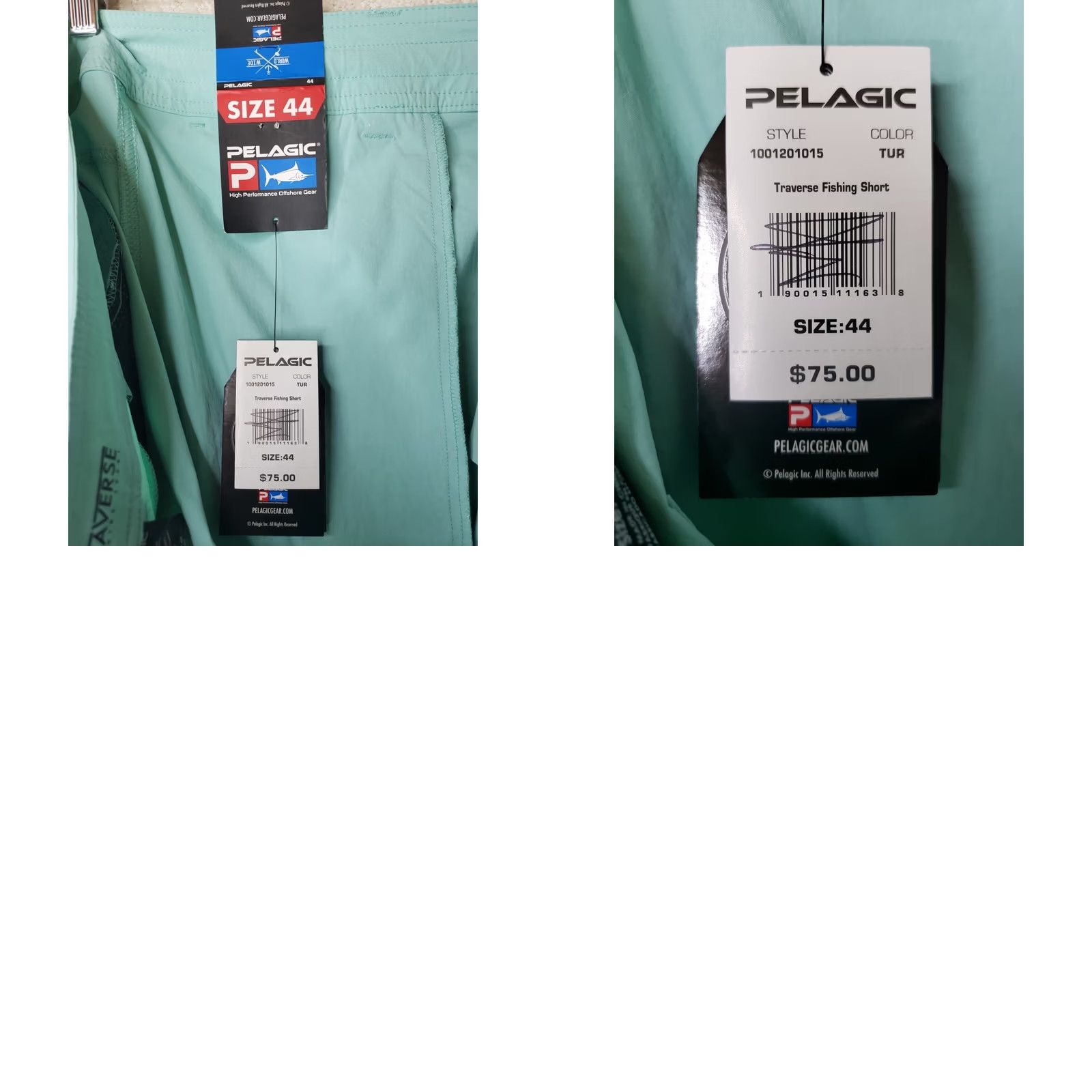 Vintage PELAGIC Traverse Fishing Short Mens Aqua Nylon 44 Lightweight Stretch 4-Way Pockets Cargo" Size US 44 / EU 60 - 9 Thumbnail