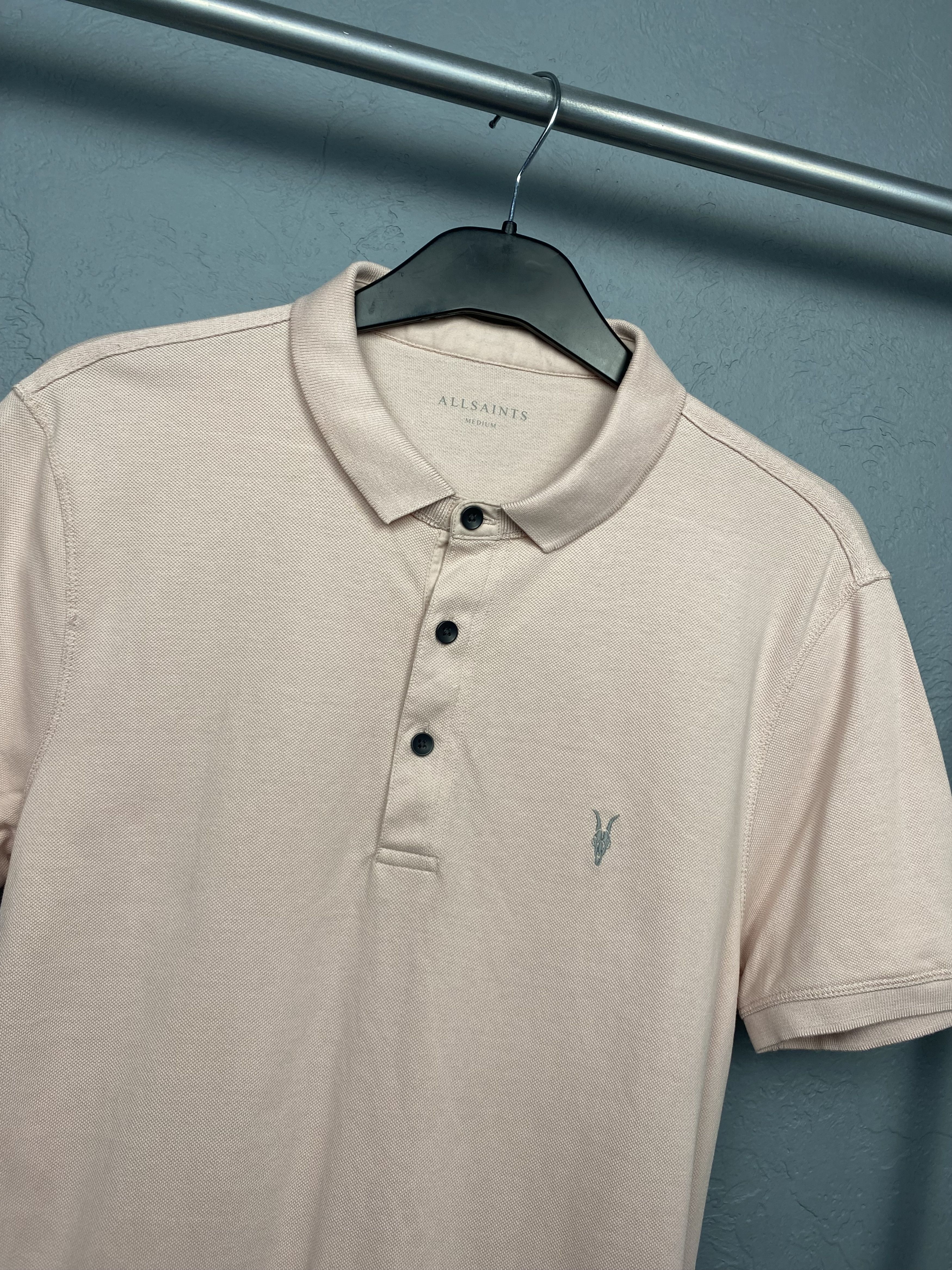 Allsaints × Vintage Allsaints Vintage Mens Form SS Polo Shirt Size US M / EU 48-50 / 2 - 2 Thumbnail