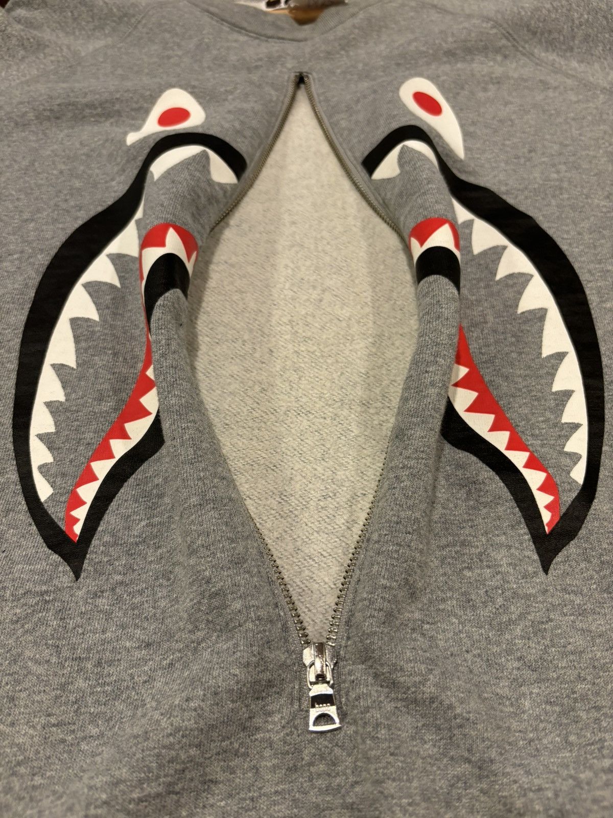 Bape Bape Zip Up Crewneck Grey Size US XL / EU 56 / 4 - 3 Thumbnail