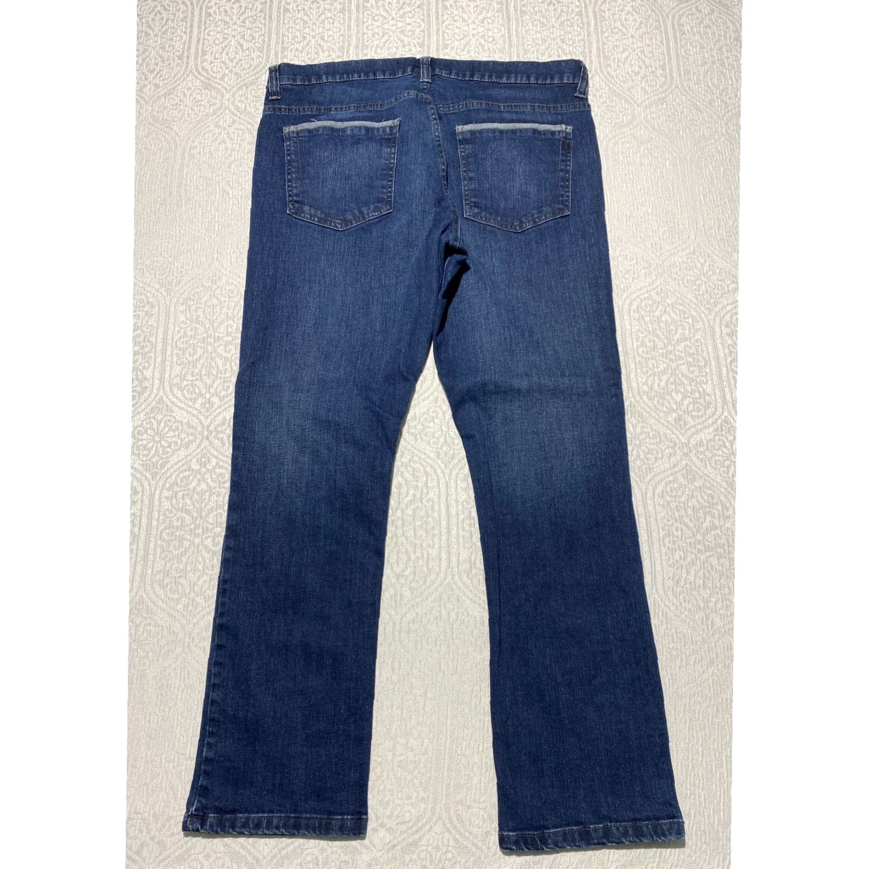 Denime Paper Denim & Cloth Jeans Mens 36x30 Blue Straight Leg Dark Wash Stretch Denim 5-Pocket Regular Men's Utility 90s Jeans Size US 36 / EU 52 - 2 Thumbnail