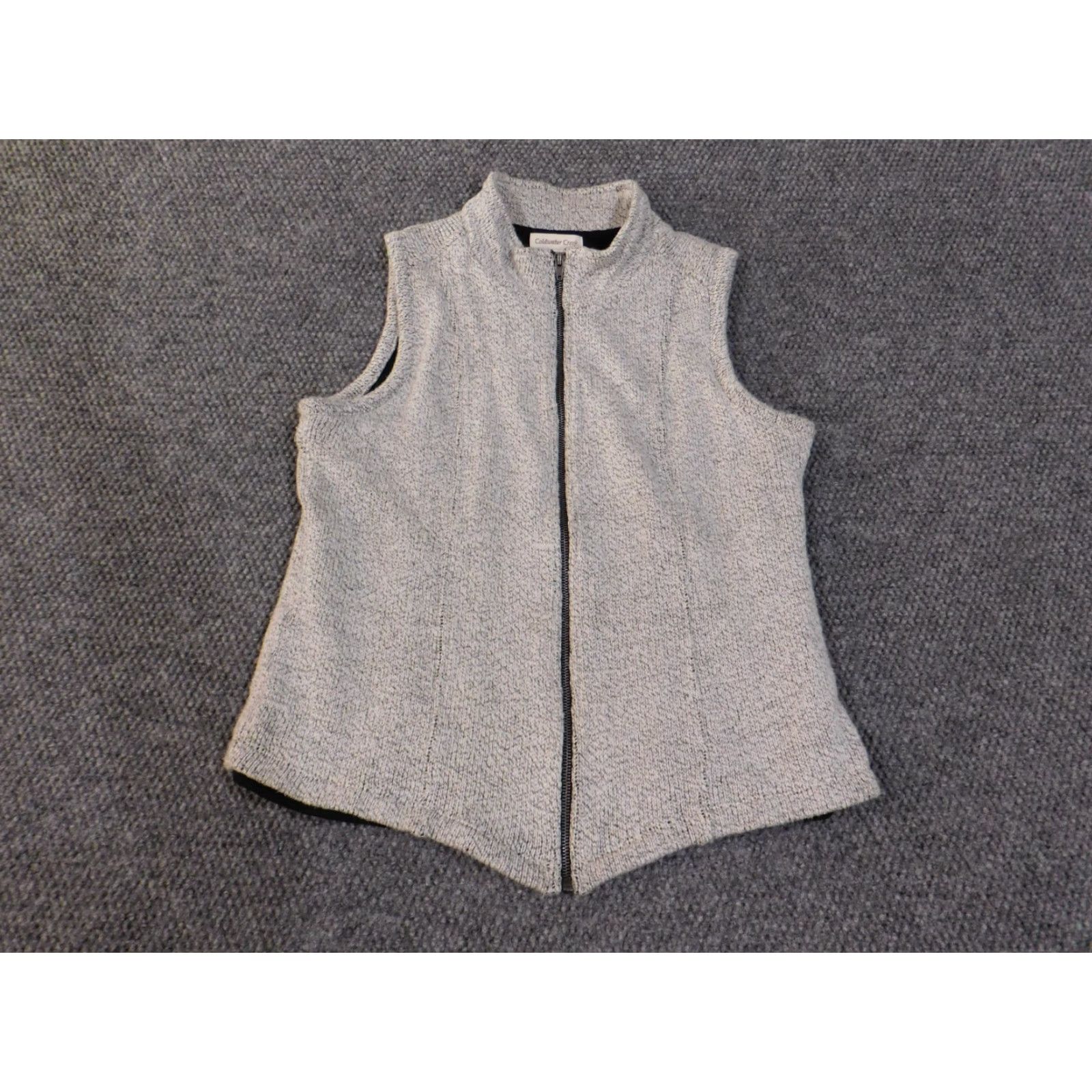 Coldwater Creek coldwater creek vest medium gray lined quilted womens zip cotton acrylic shirt? Size M / US 6-8 / IT 42-44 - 2 Thumbnail