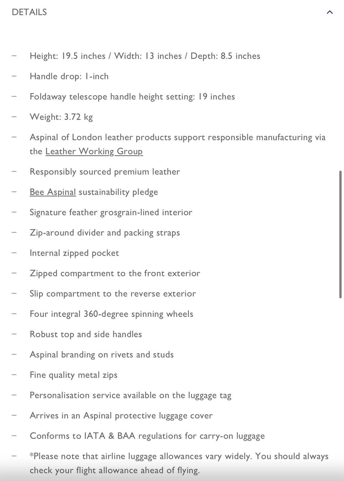 Aspinal of London Aspinal of London Connaught Cabin Case Size ONE SIZE - 12 Thumbnail