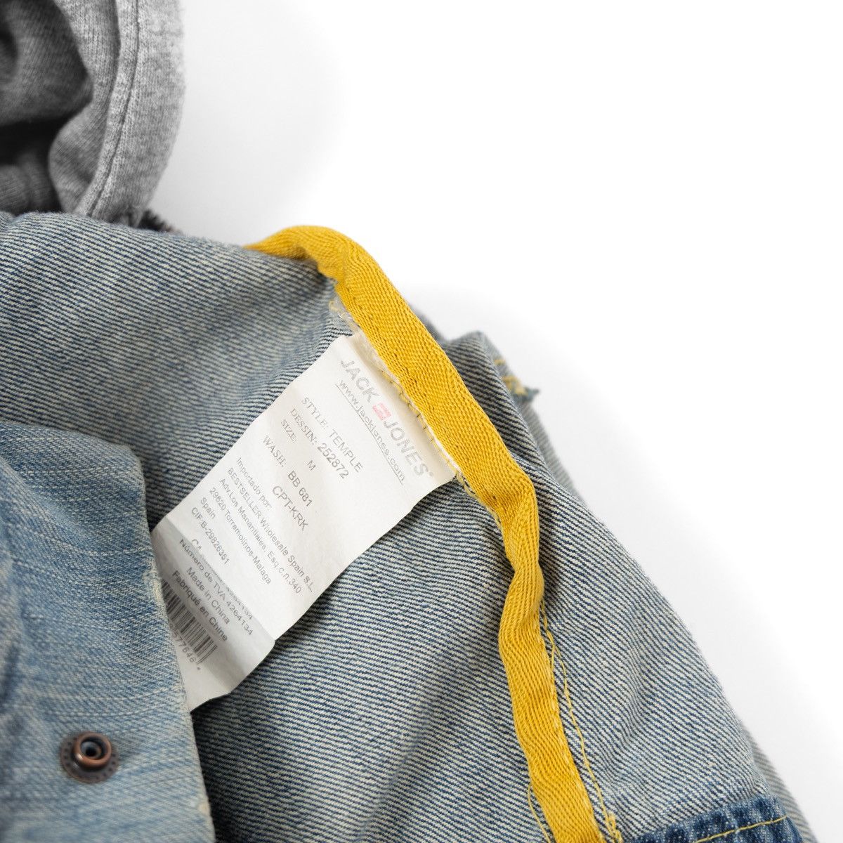 Jack & Jones Jack & Jones Mens Denim Jacket Hooded Japan Print Vintage Size US M / EU 48-50 / 2 - 8 Thumbnail