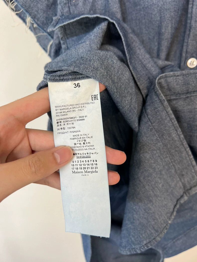 Maison Margiela Maison Margiela size 36 White label denim short sleeve shi Size US M / EU 48-50 / 2 - 4 Thumbnail