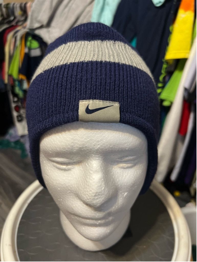 Nike Unisex Nike Beanie Hat One Size Blue Grayi Size ONE SIZE - 1 Thumbnail