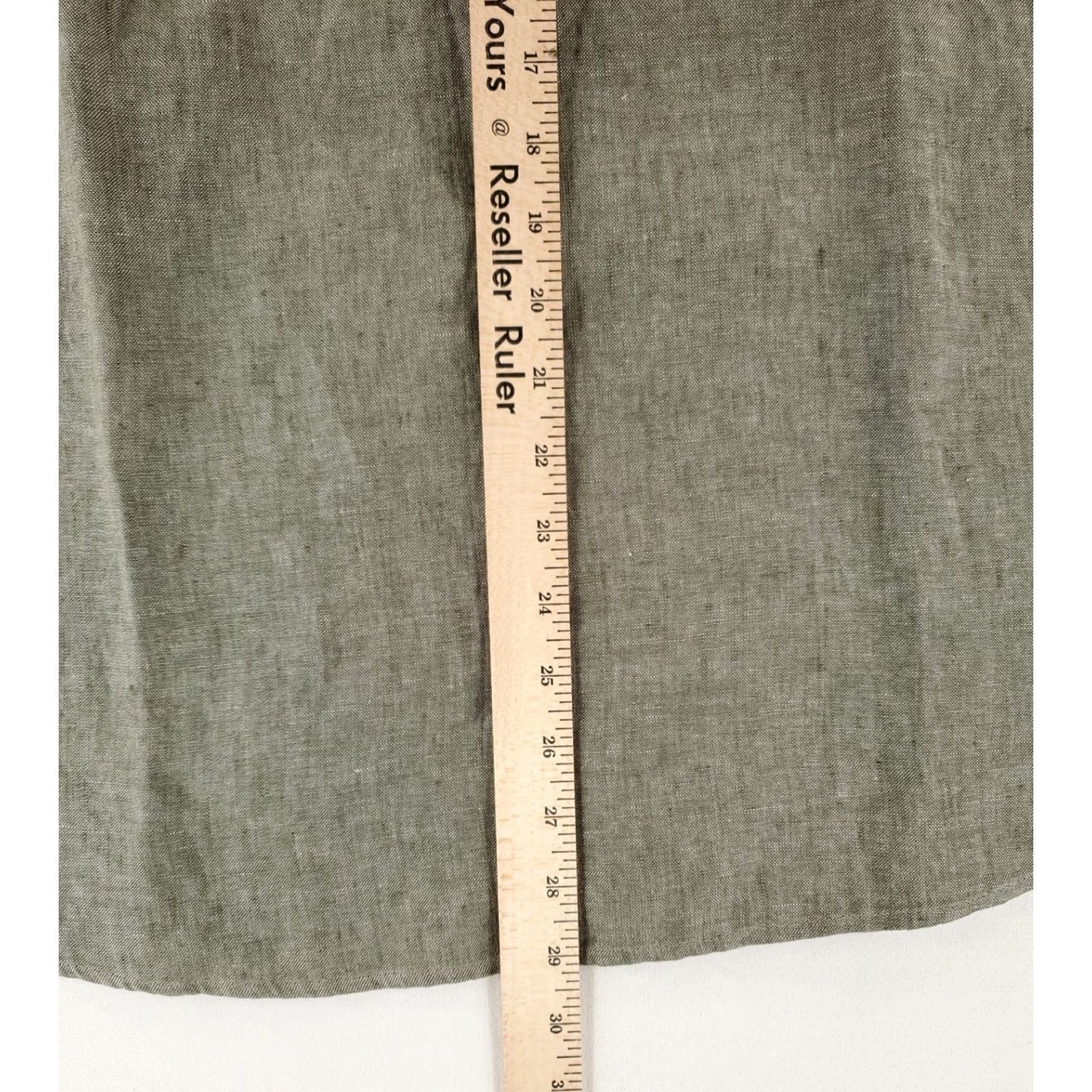 Proper Cloth Proper Cloth Button Up Shirt 100% Linen Long Sleeve Gray Mens M Slim Fit Shirt Size US M / EU 48-50 / 2 - 6 Thumbnail
