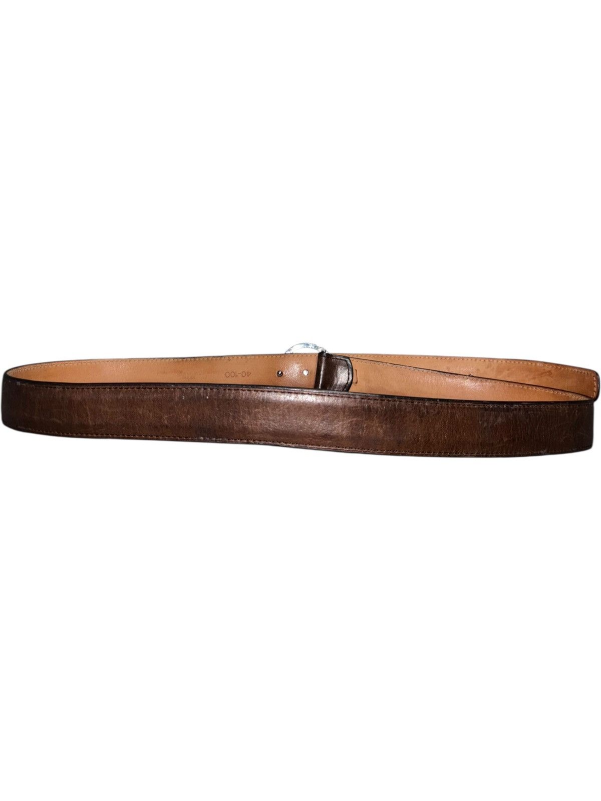 Loewe 34-36-38 Loewe Leather Belt logo buckle archive vintage y2k Size 36 - 3 Thumbnail
