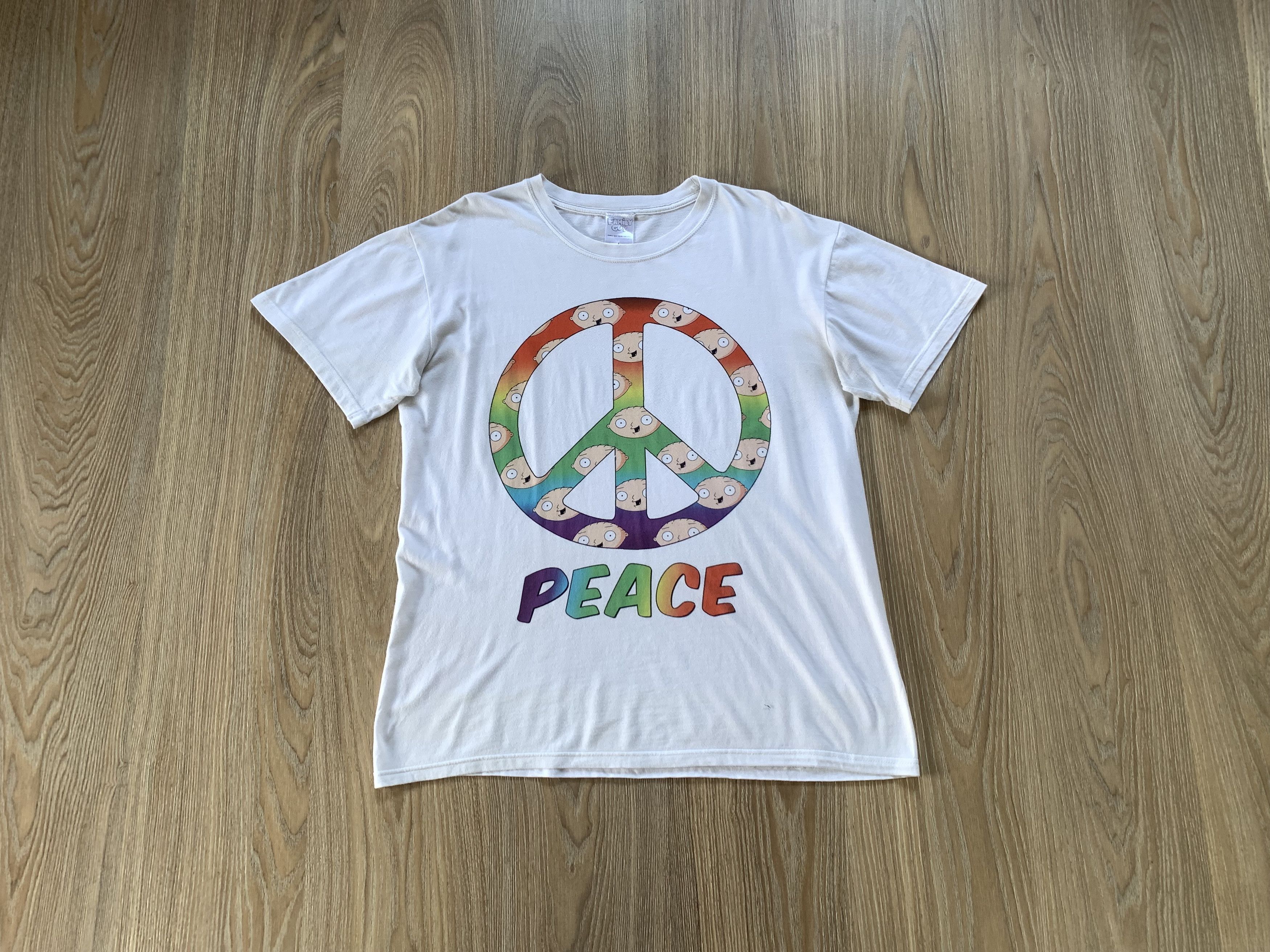 Cartoon Network Family Guy Stewie Griffin Peace Sign Graphic White T-Shirt Size US L / EU 52-54 / 3 - 1 Thumbnail