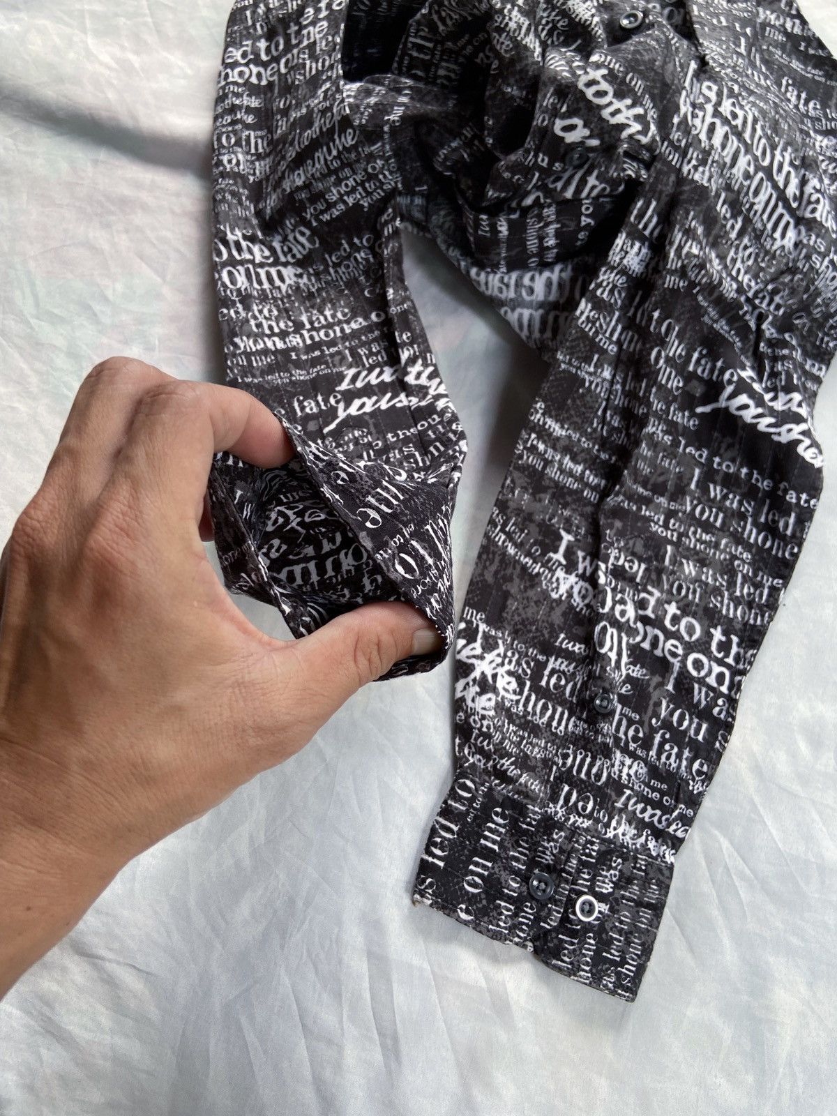 14th Addiction SPLENDID SATISFACTION ARCHIVE TYPE WRITER BUTTON DOWN SHIRT Size US XL / EU 56 / 4 - 8 Thumbnail