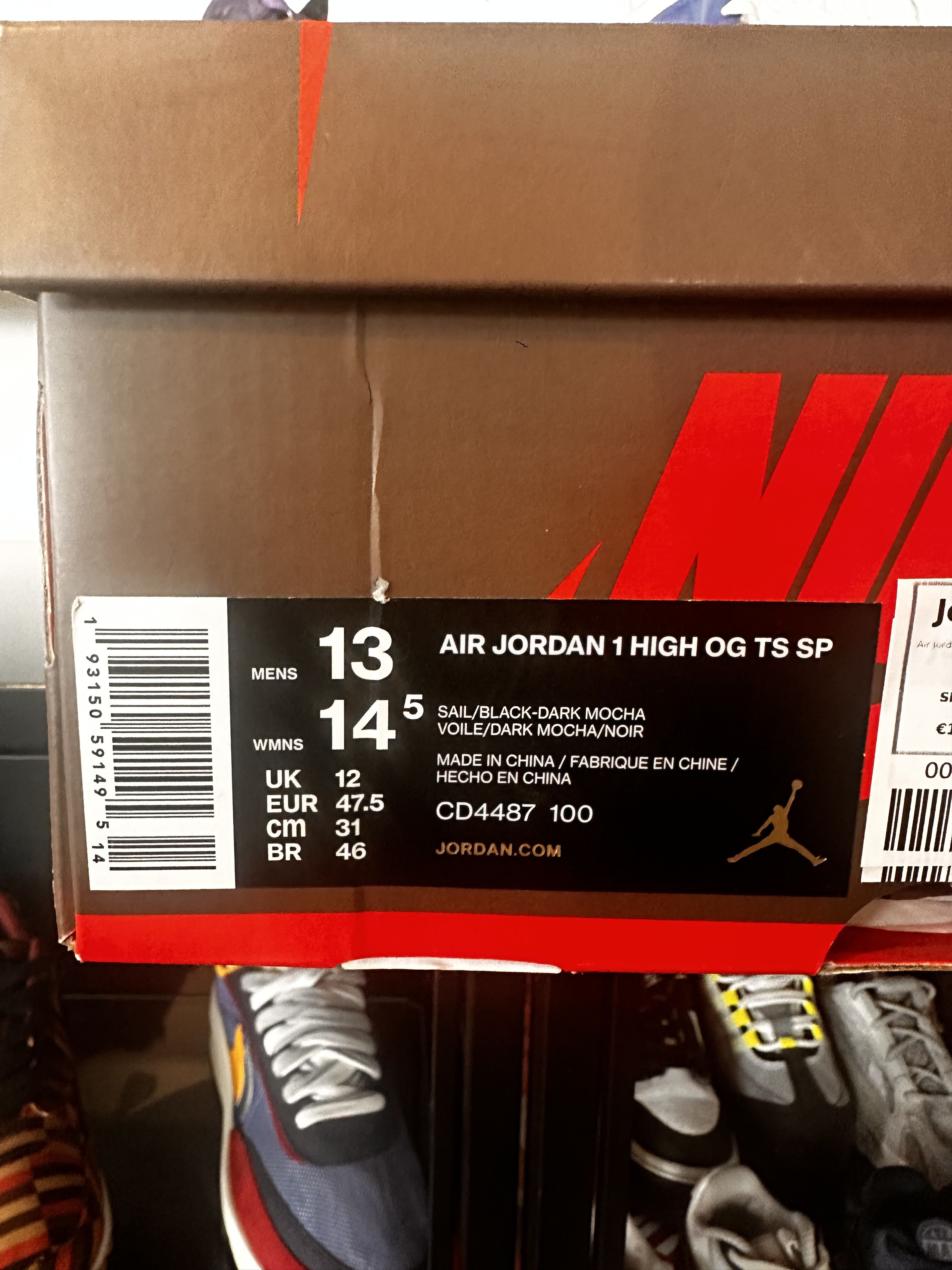 Travis Scott Air Jordan 1 High X Travis Scott Size US 13 / EU 46 - 9 Thumbnail