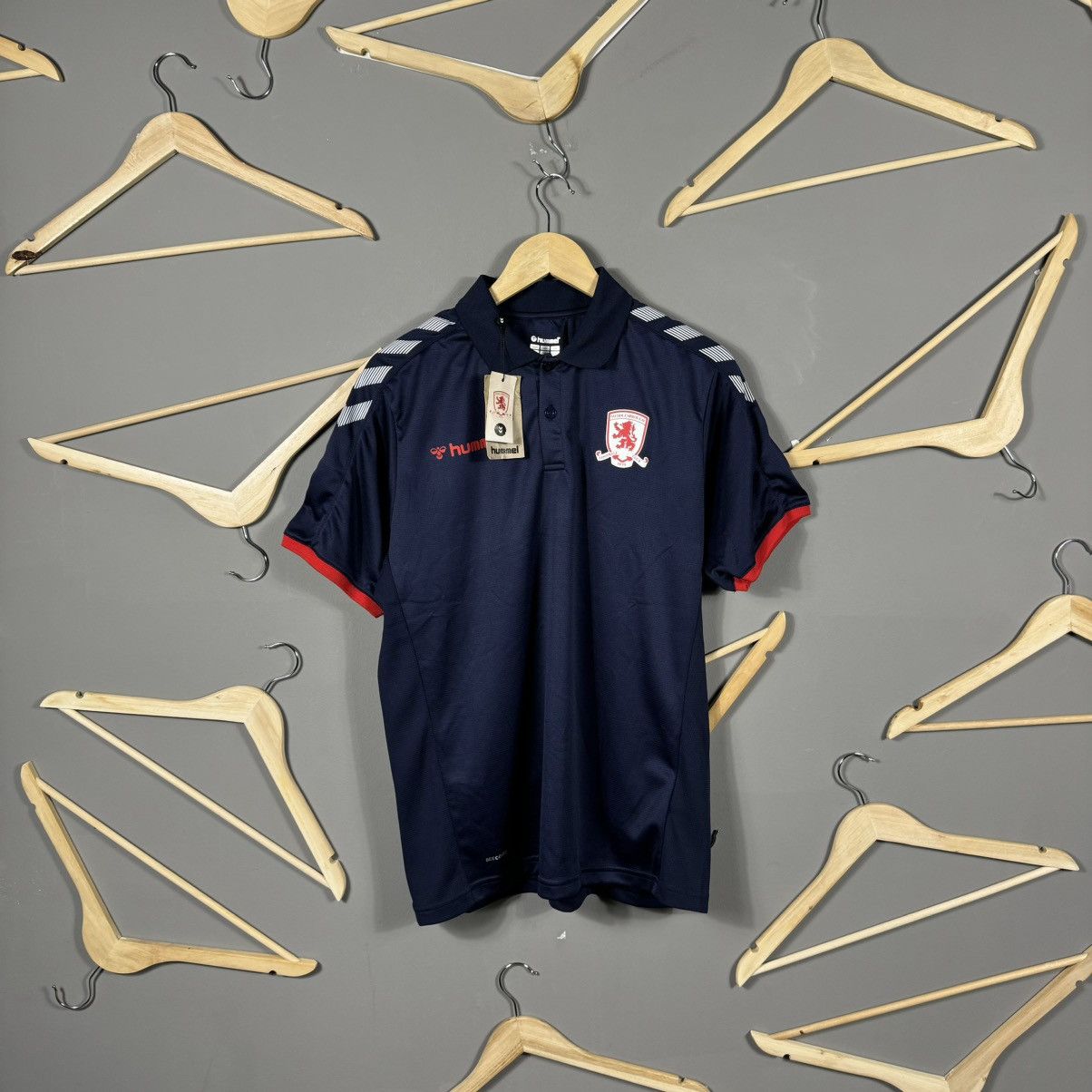 Hummel NEW Hummel Middlesbrough Soccer Polo Size US L / EU 52-54 / 3 - 1 Thumbnail