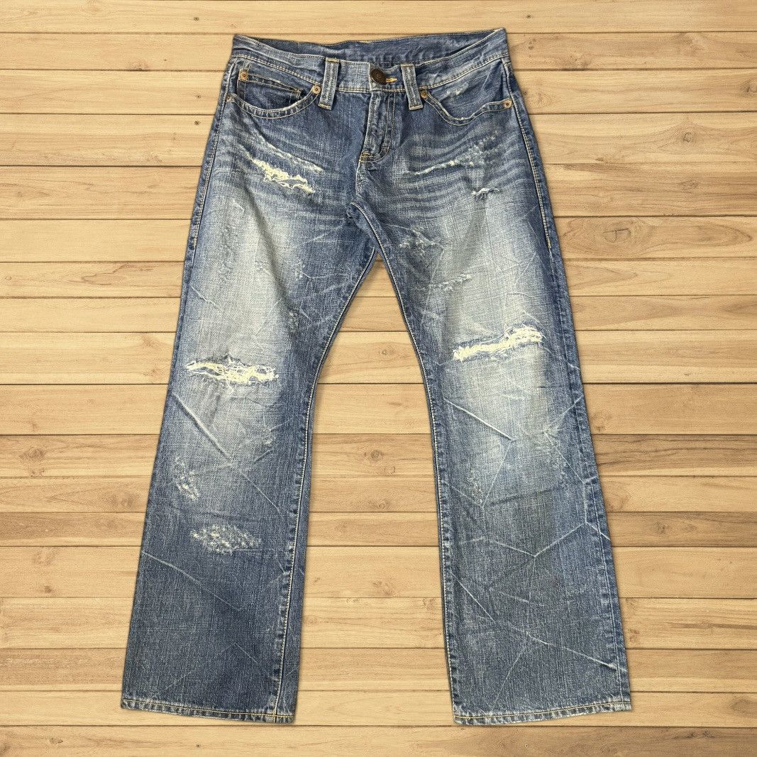 14th Addiction 🔥🇯🇵 Japanese Distressed Archival Co&Lu Denim Size US 33 - 2 Thumbnail