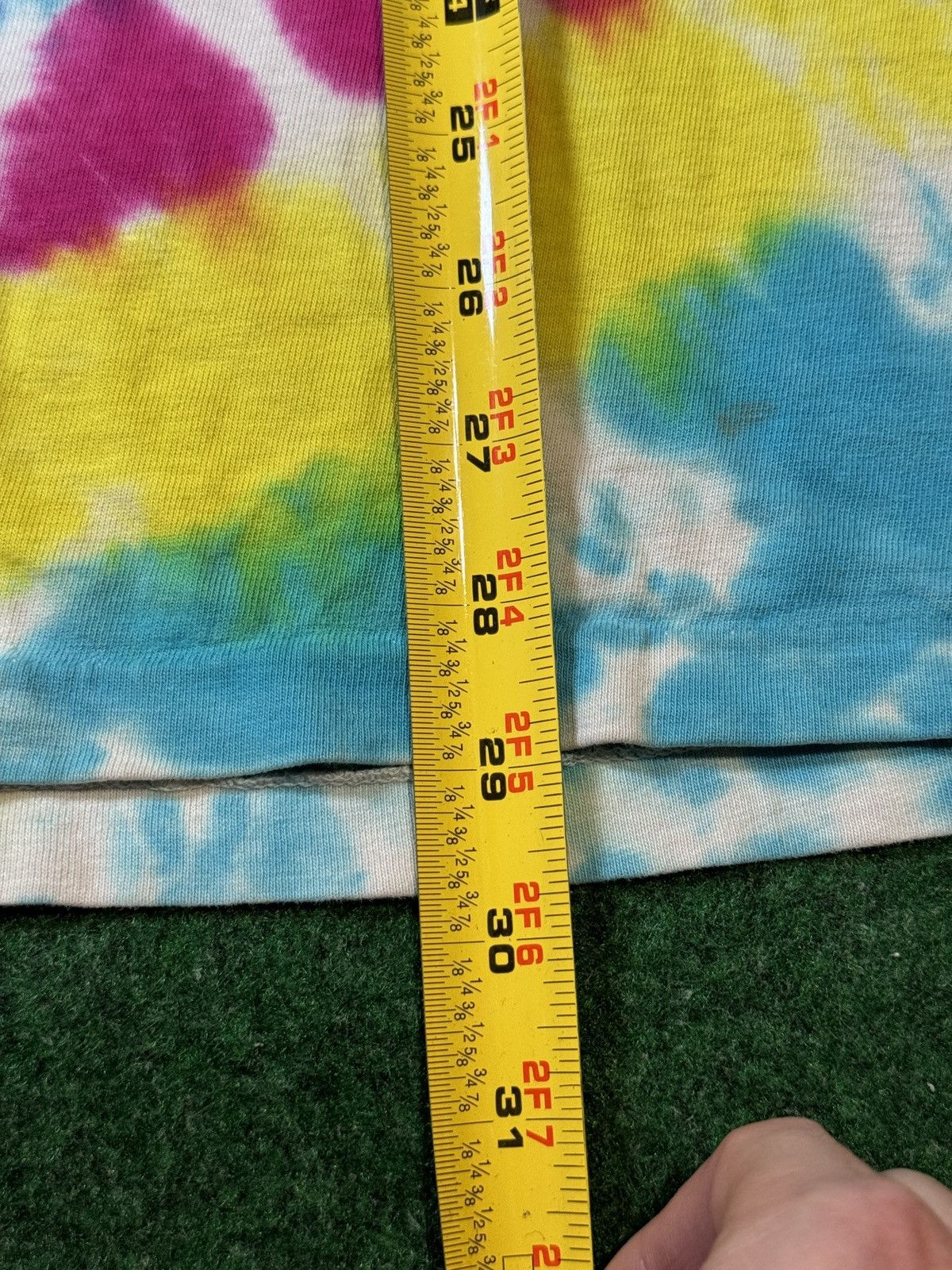 Vintage Vintage 90s Heart Tie Dye Hippie Single Stitch XL T Shirt Size US XL / EU 56 / 4 - 5 Thumbnail