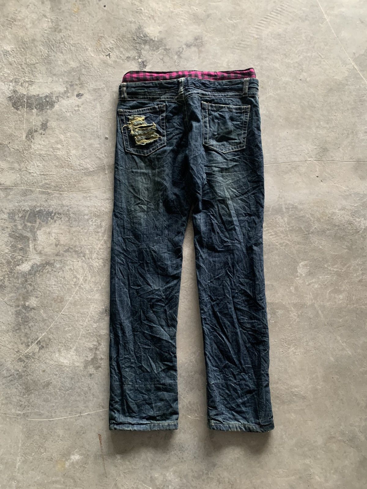 Hysteric Glamour × Japanese Brand distressed double waist punk checkered design grunge Size US 32 / EU 48 - 2 Thumbnail
