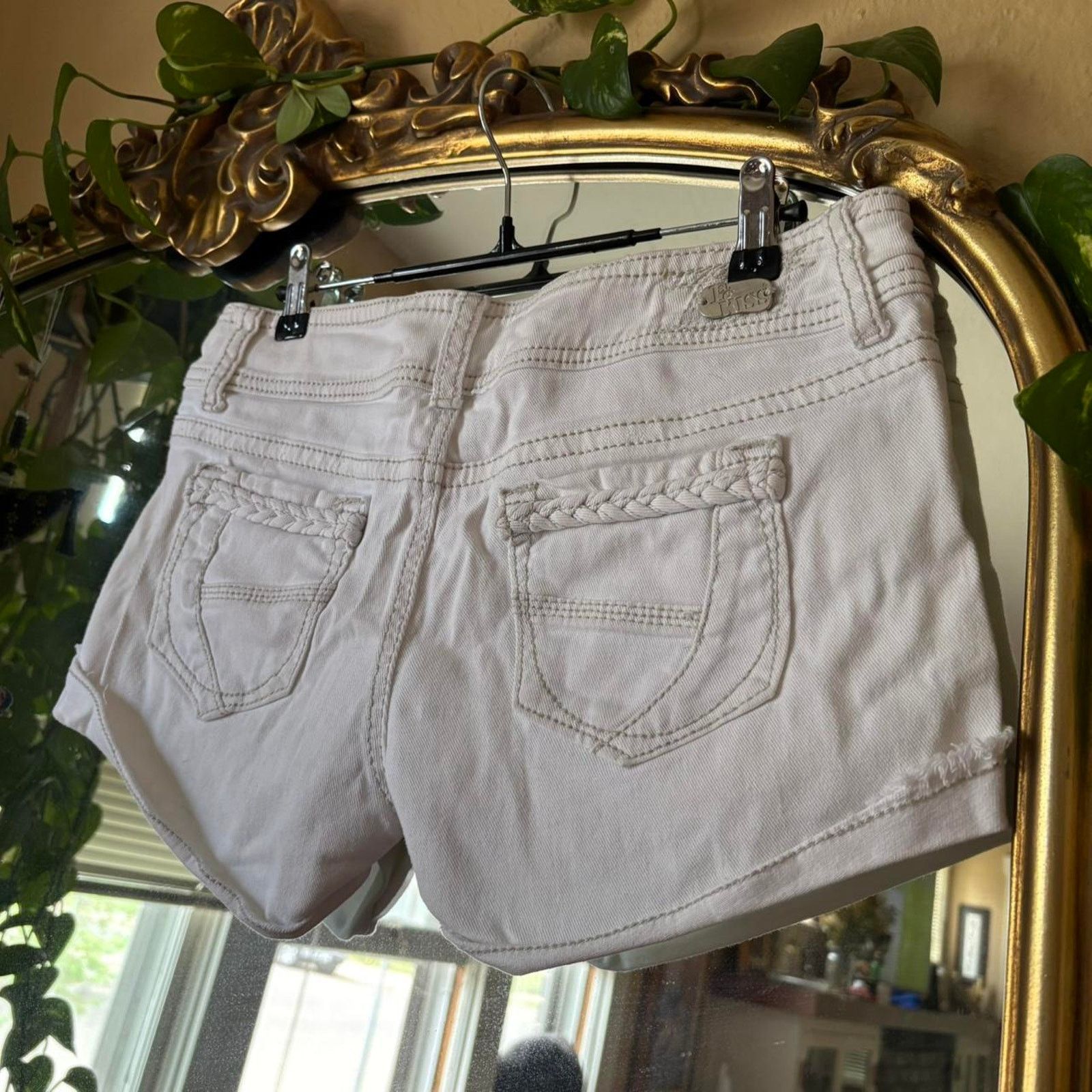 Vintage Vintage 1st Kiss White Denim Micro Shorts 32" Size 32" / US 10 / IT 46 - 7 Thumbnail