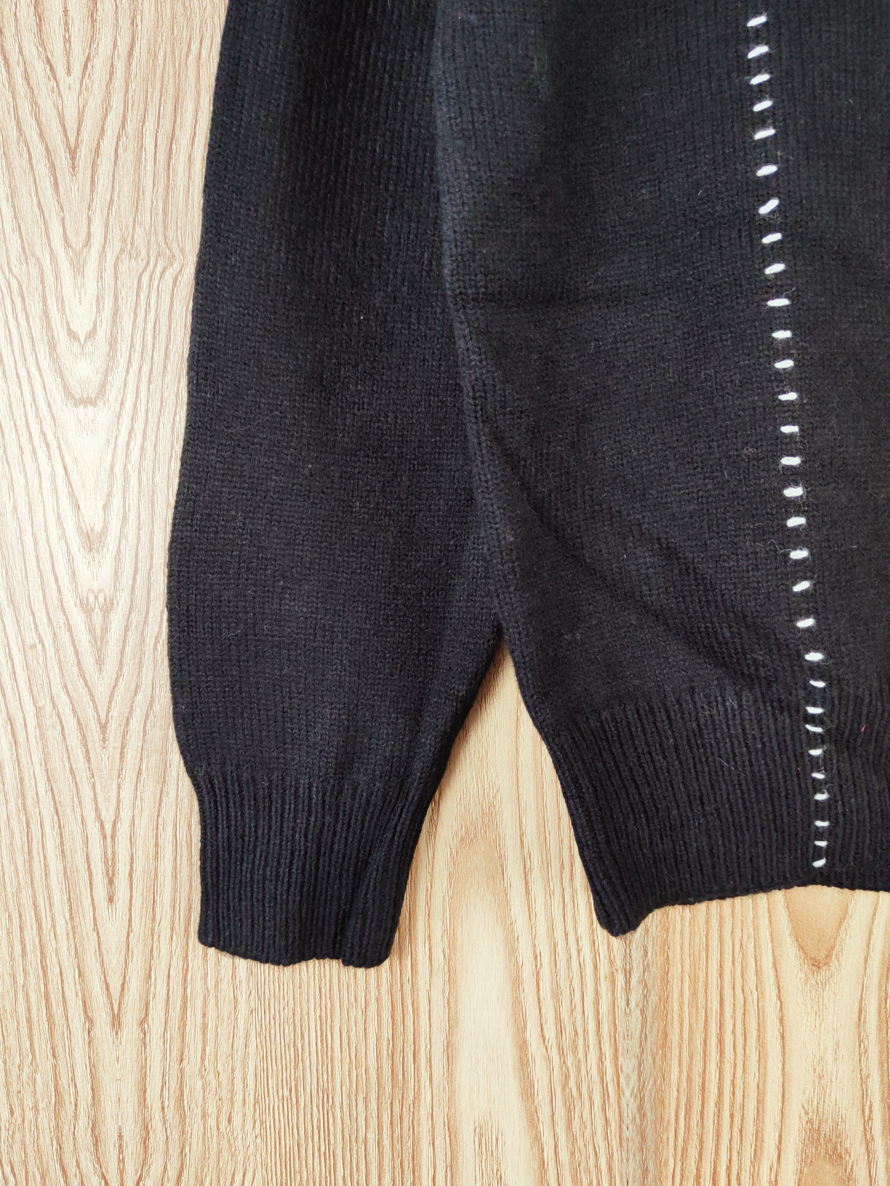 Japanese Brand Cotorica Black ripped distressed Knitwear Sweatshirts #W555 Size US M / EU 48-50 / 2 - 4 Thumbnail