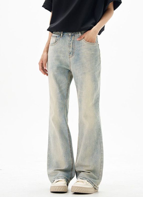 Japanese Brand American high street whiskered baggy wide-leg flared jeans Size US 33 - 4 Thumbnail
