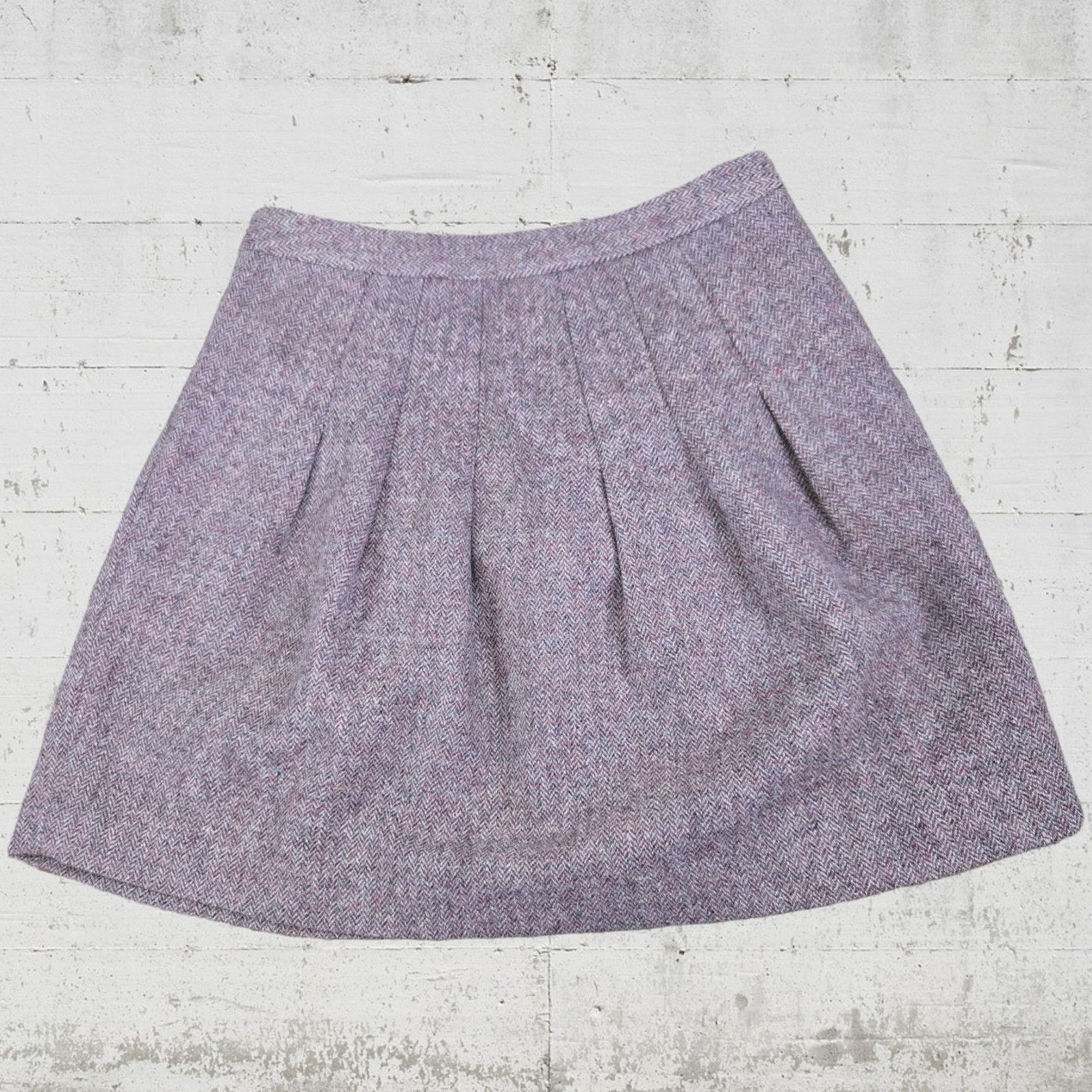 Gap GAP Purple Herringbone Wool Skirt Size 2 Size 26" / US 2 / IT 38 - 7 Thumbnail