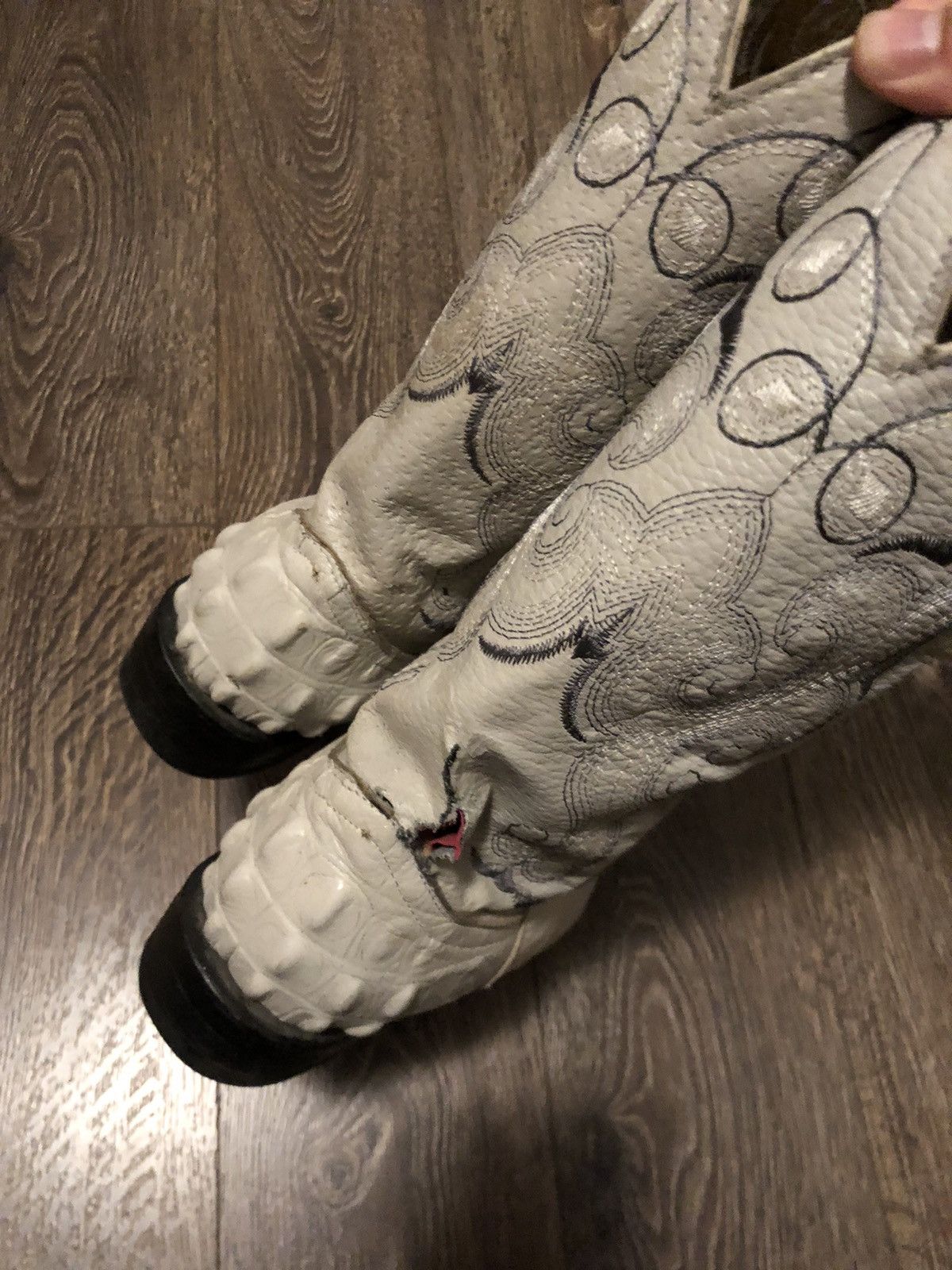 Other × Vintage White Crocodile Boots Size US 9 / EU 42 - 3 Thumbnail