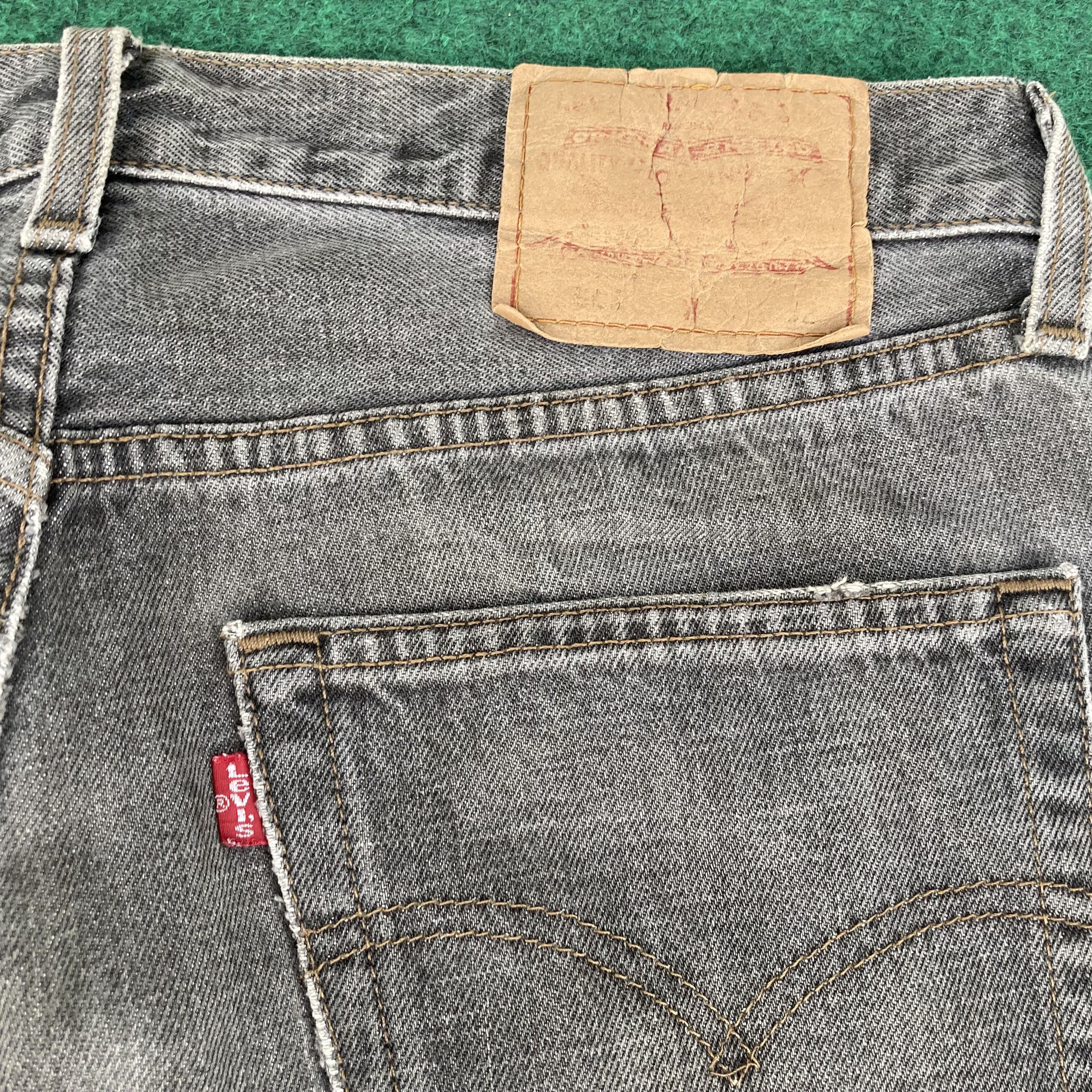 Levi's × Vintage Vtg Levis 501 Distressed Ripped Punk Grunge Black Jeans Size US 31 - 13 Thumbnail