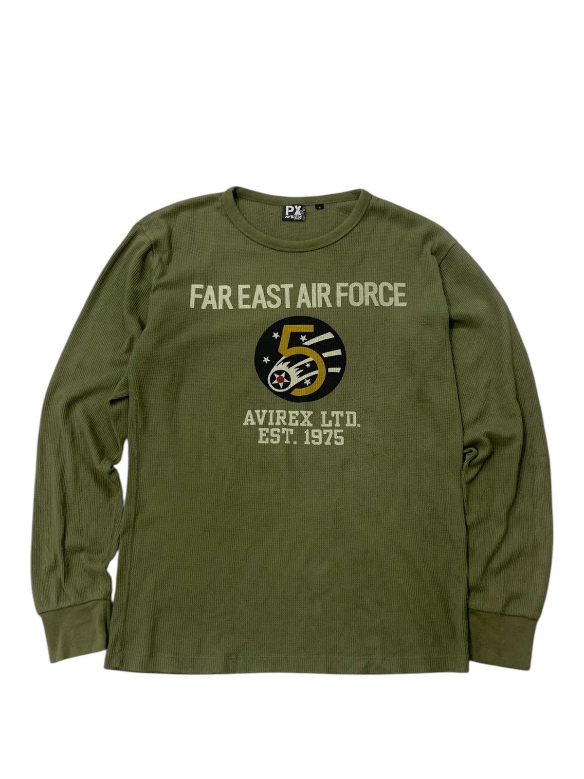 Avirex 🐍 SOLD 🐍Avirex Far East Air Force Waffle Long Sleeve Size US L / EU 52-54 / 3 - 1 Thumbnail