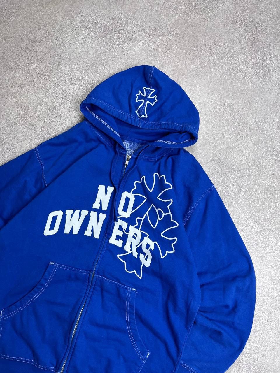 Vintage No Owners Boxy Zip Hoodie Y2K L Size US L / EU 52-54 / 3 - 2 Thumbnail