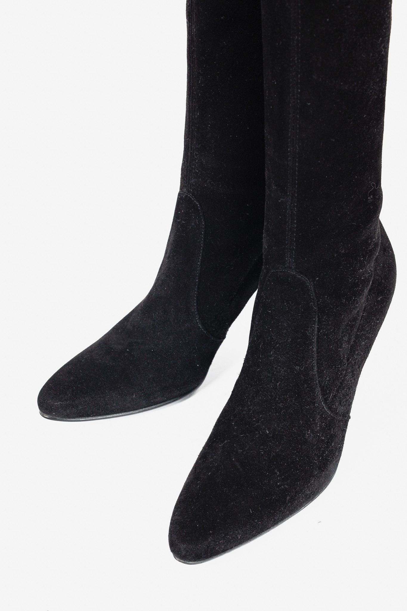 Stuart Weitzman Stuart Weitzman Giving Suede Pointed-Toe Knee-High Boots Size US 8 / IT 38 - 6 Thumbnail