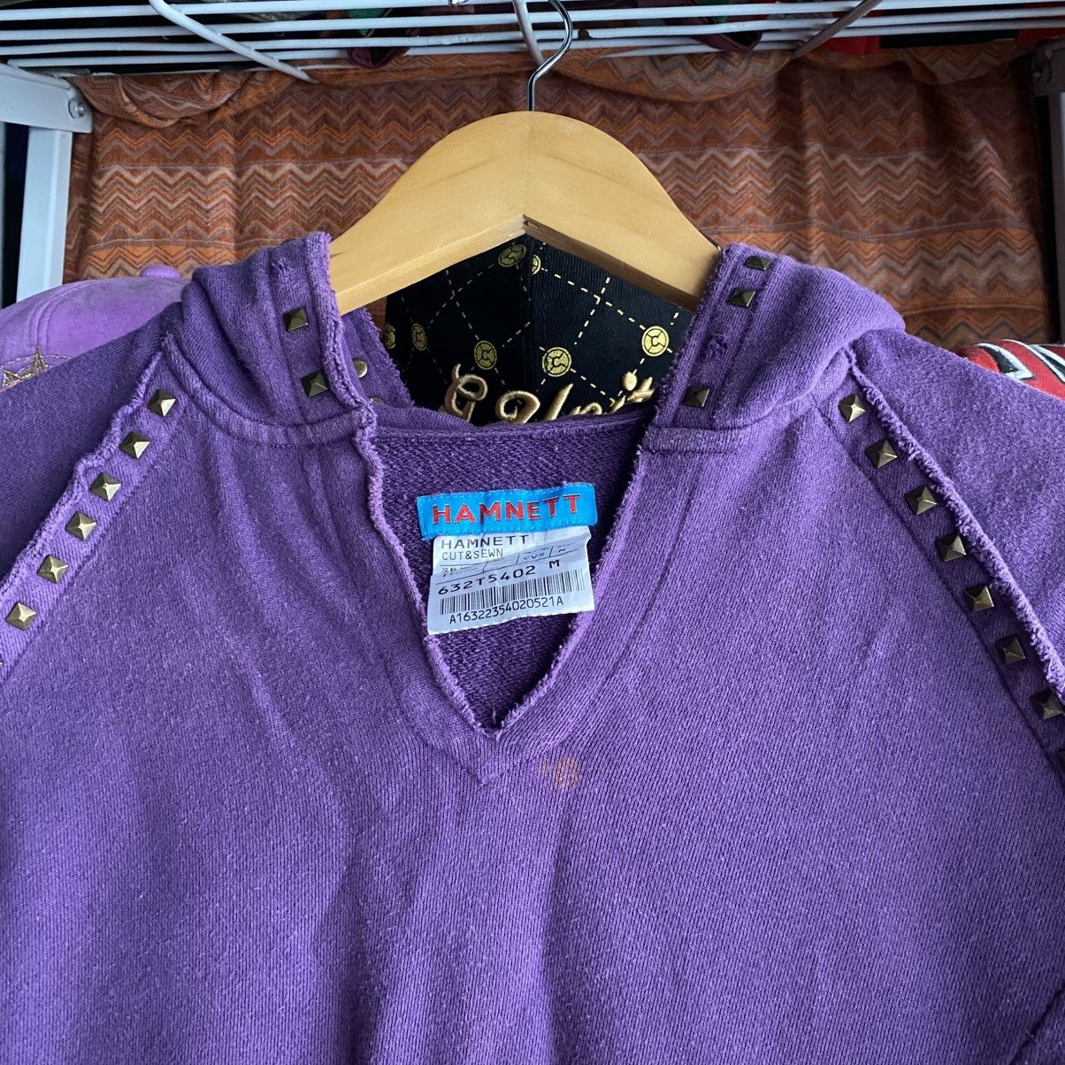 Katharine Hamnett London Hamnett Cut & Sewn Studded Hoodies Size US M / EU 48-50 / 2 - 6 Thumbnail