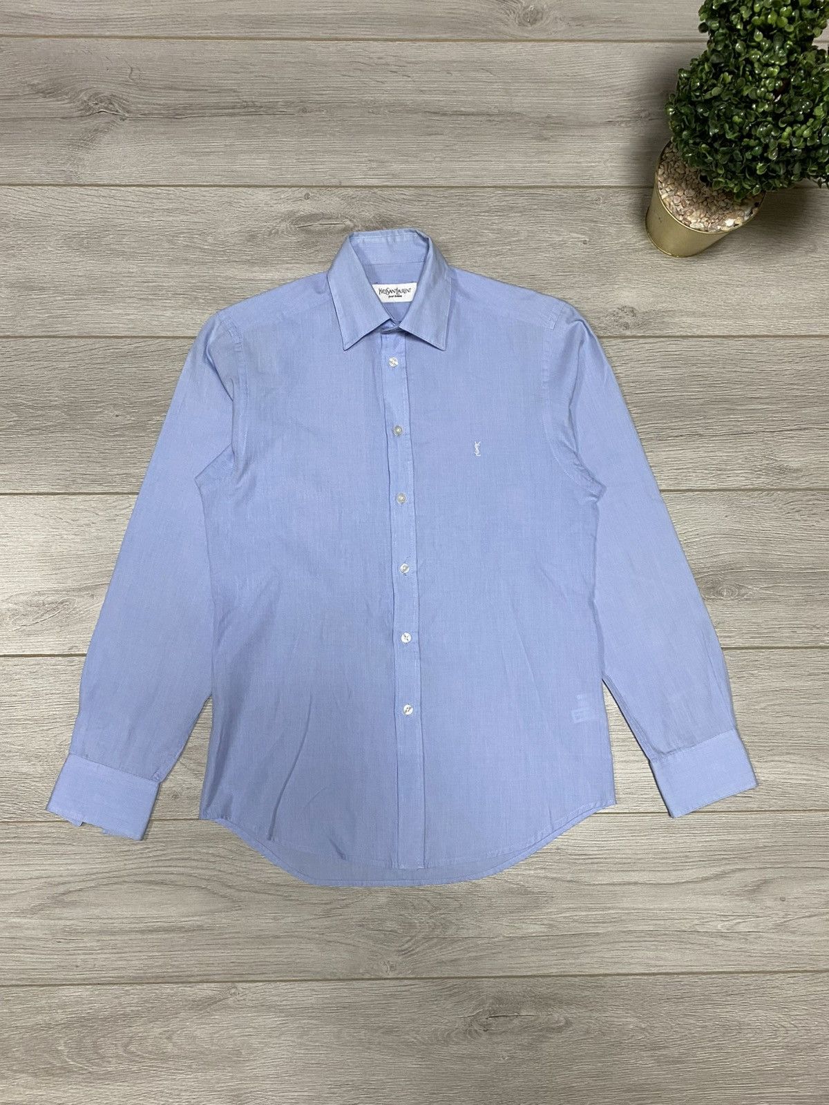 Yves Saint Laurent YSL logo shirt buttons vintage yves saint Laurent Size US S / EU 44-46 / 1 - 2 Thumbnail