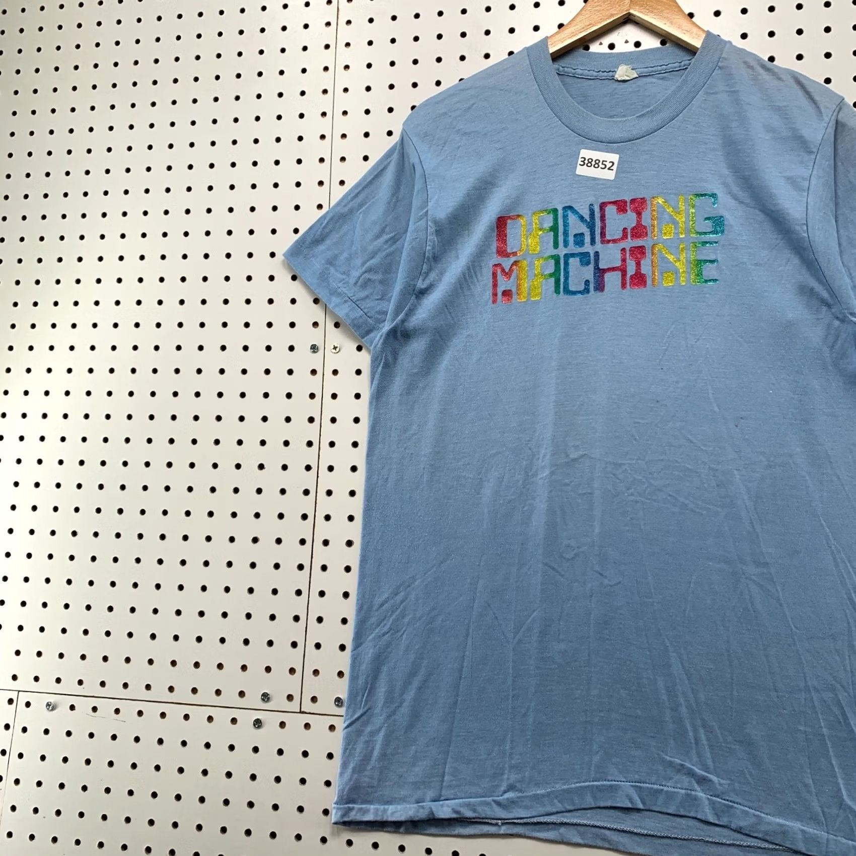 Vintage VINTAGE 70s Dancing Machine Shirt Mens Fits Medium Blue Glitter Graphic Size US M / EU 48-50 / 2 - 4 Thumbnail