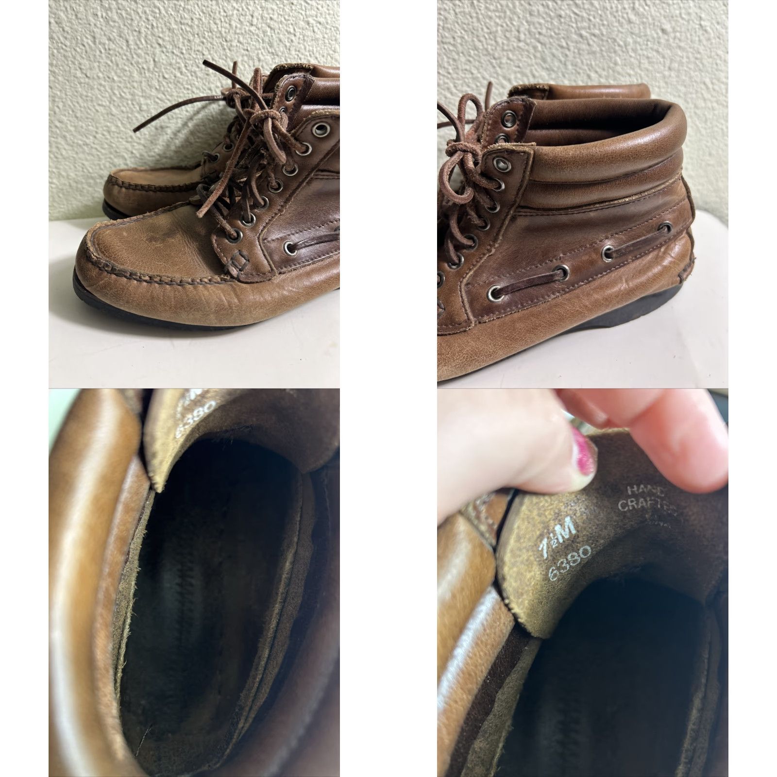 Vintage VINTAGE HH BROWN Moc Chukka Leather Boots Hiking Womens 7.5 Brown Leather Boots Chukka Hiking Women 7.5 Brown Mens) Size US 8 / IT 38 - 9 Thumbnail
