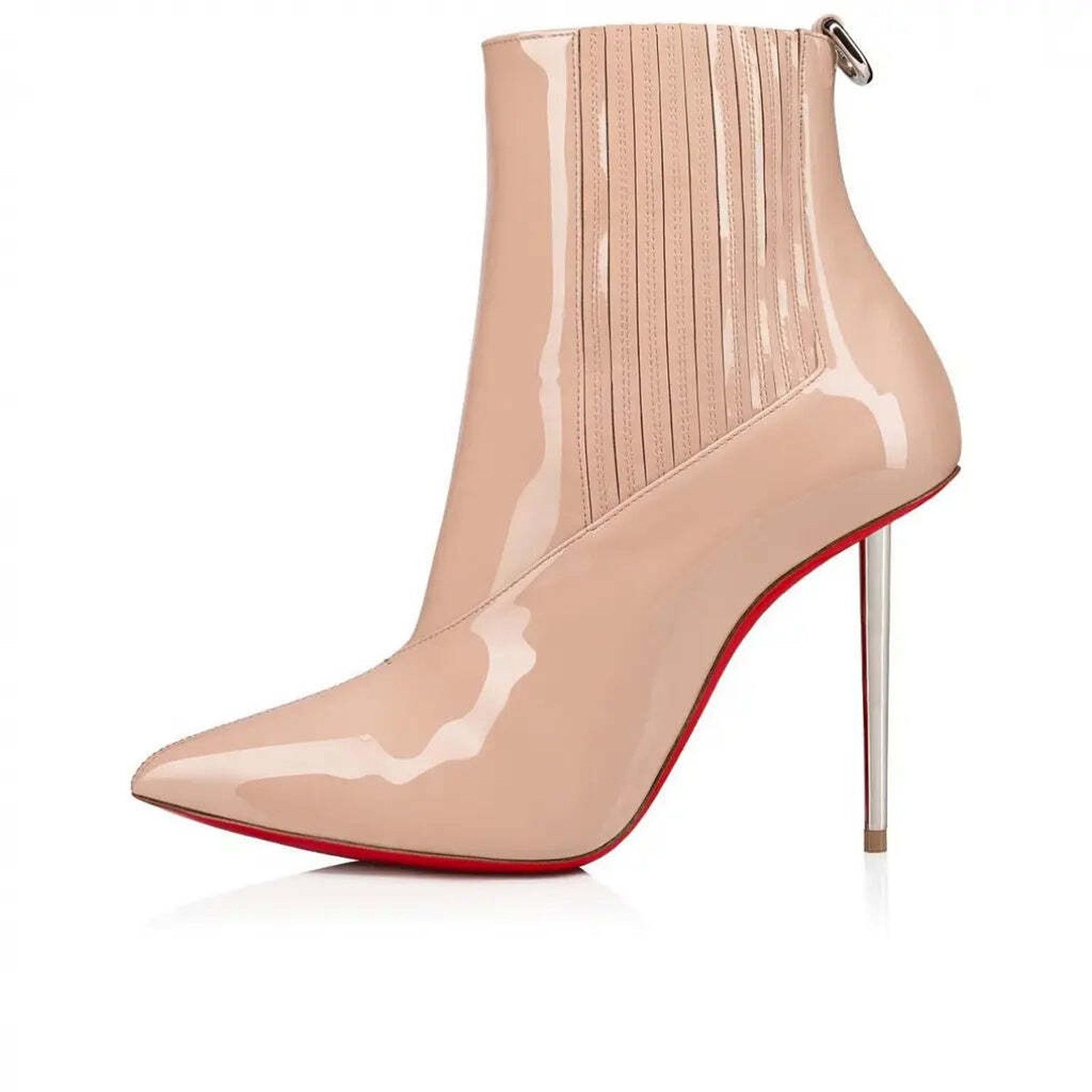 Christian Louboutin Christian Louboutin Epic Boot 100 Nude Patent Stiletto Heel Size US 7 / IT 37 - 7 Thumbnail