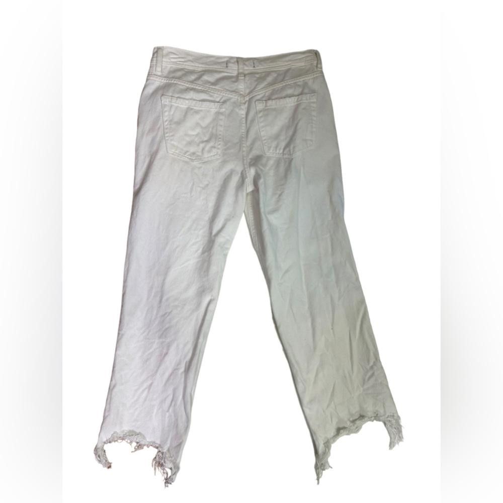 Free People Free People l Maggie Straight Leg White Jeans Size 26 Size 26" / US 2 / IT 38 - 3 Thumbnail