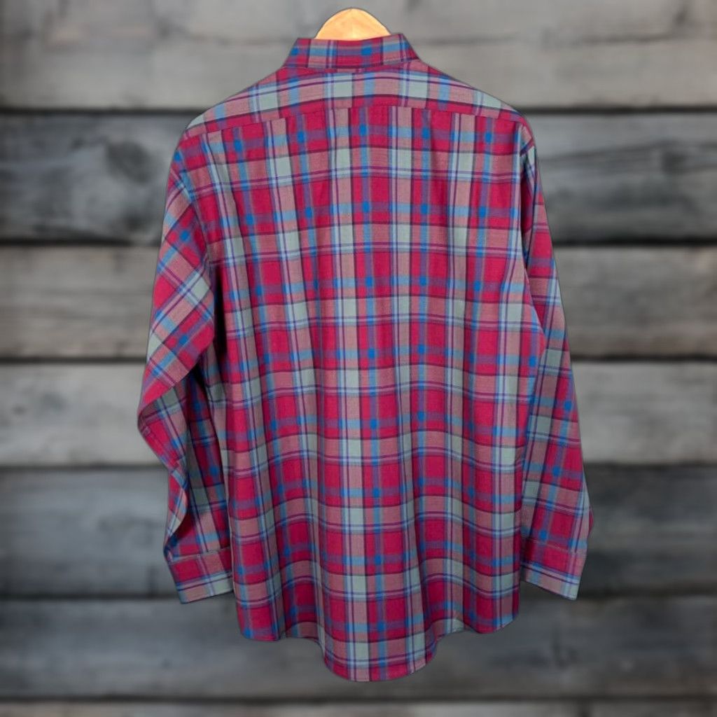 Pendleton VINTAGE Pendleton Shirt Men Medium Red Gray Plaid Wool Flannel Button-Up Collared long sleeve Casual Workwear Mens Regular Vintage Retro Size US M / EU 48-50 / 2 - 1 Thumbnail