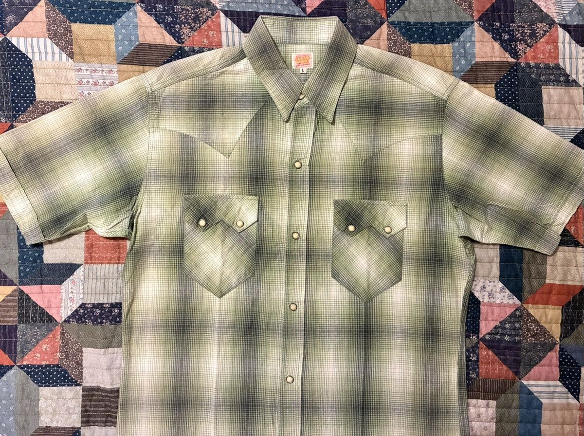 Sugar Cane SUGAR CANE TOYO ENTERPRISE SHADOW PLAID WESTERN SHIRT- LARGE Size US L / EU 52-54 / 3 - 6 Thumbnail