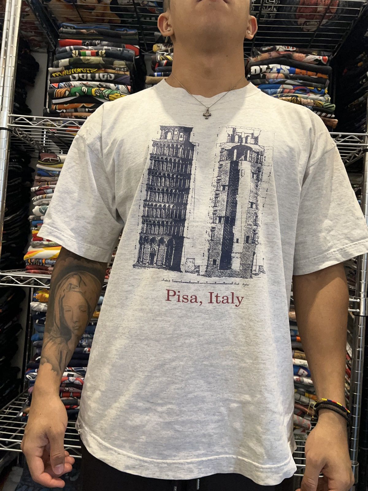 Gear for Sports 90s Pisa Italy Tower Souvenir Art Tee Size US XL / EU 56 / 4 - 2 Thumbnail