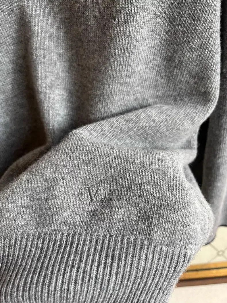Valentino Valentino Grey panelled lace wool knit Size L / US 10 / IT 46 - 3 Thumbnail