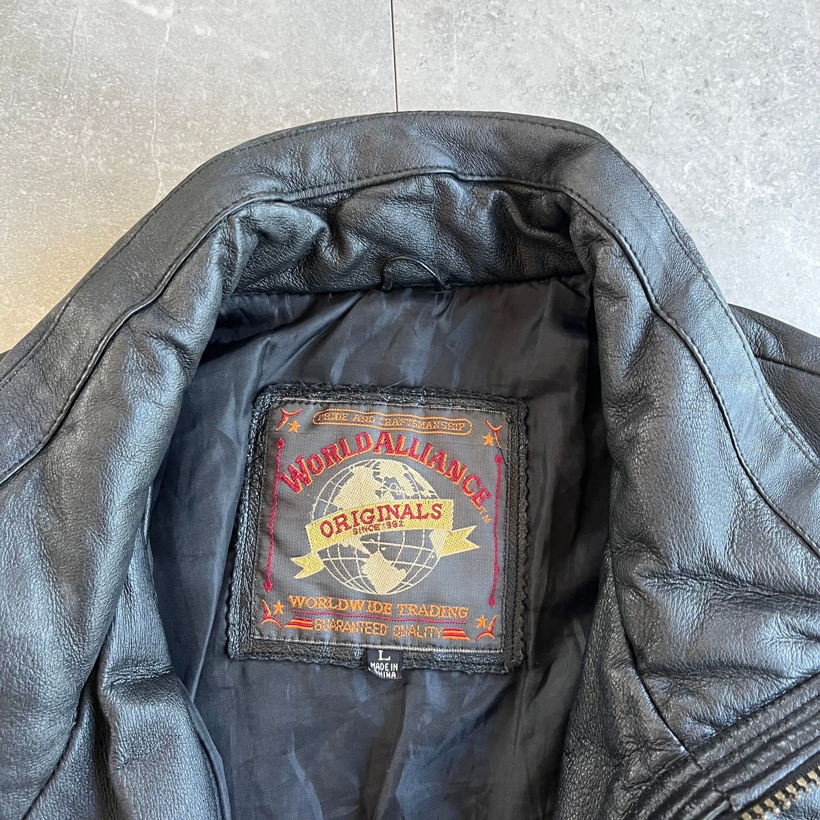 John Varvatos × Vintage world alliance authentic vintage leather jacket Size US L / EU 52-54 / 3 - 6 Thumbnail