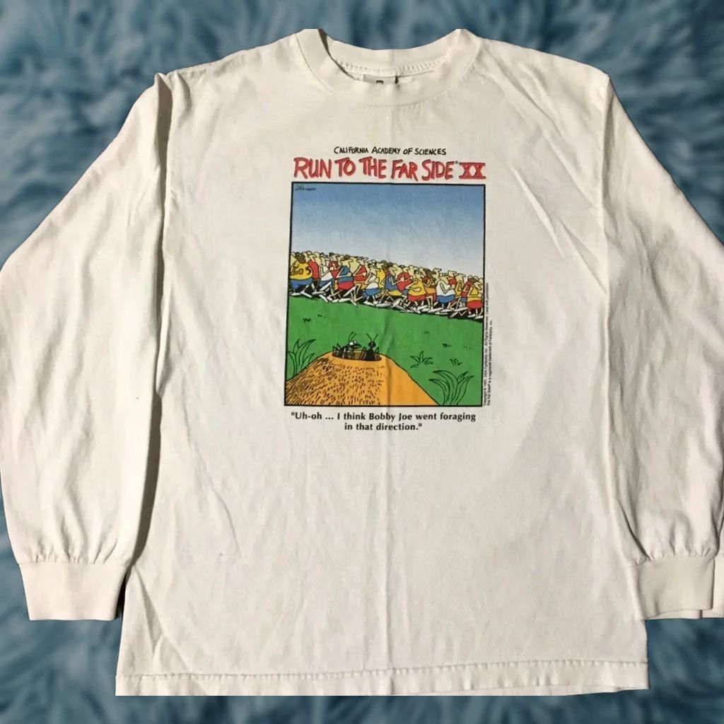 Vintage Vintage Farside Comics California Academy of Science Run Faded Shirt S Funny Grunge Size US S / EU 44-46 / 1 - 1 Thumbnail