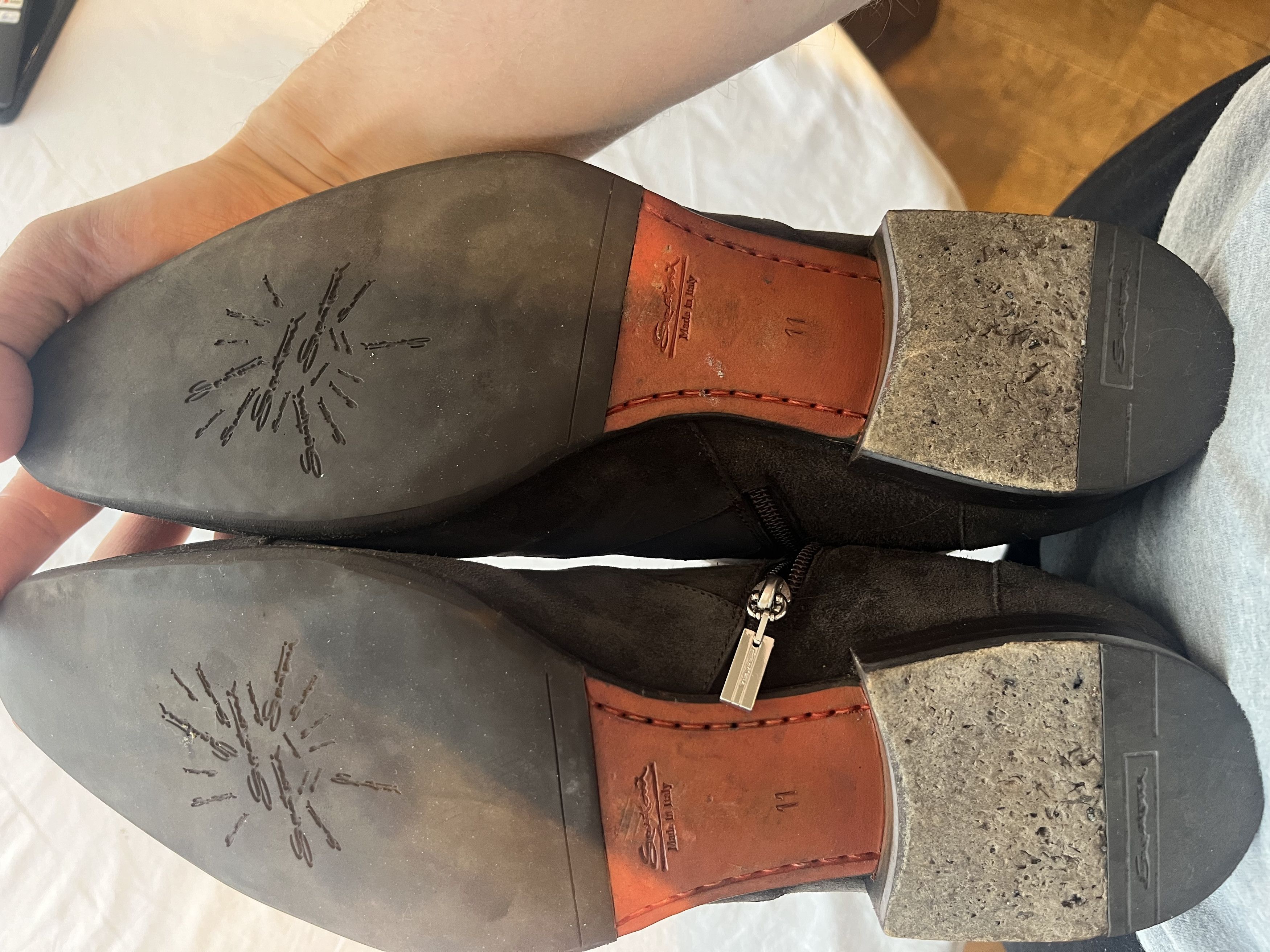 Santoni Santoni fur suede boots Size US 12 / EU 45 - 7 Thumbnail