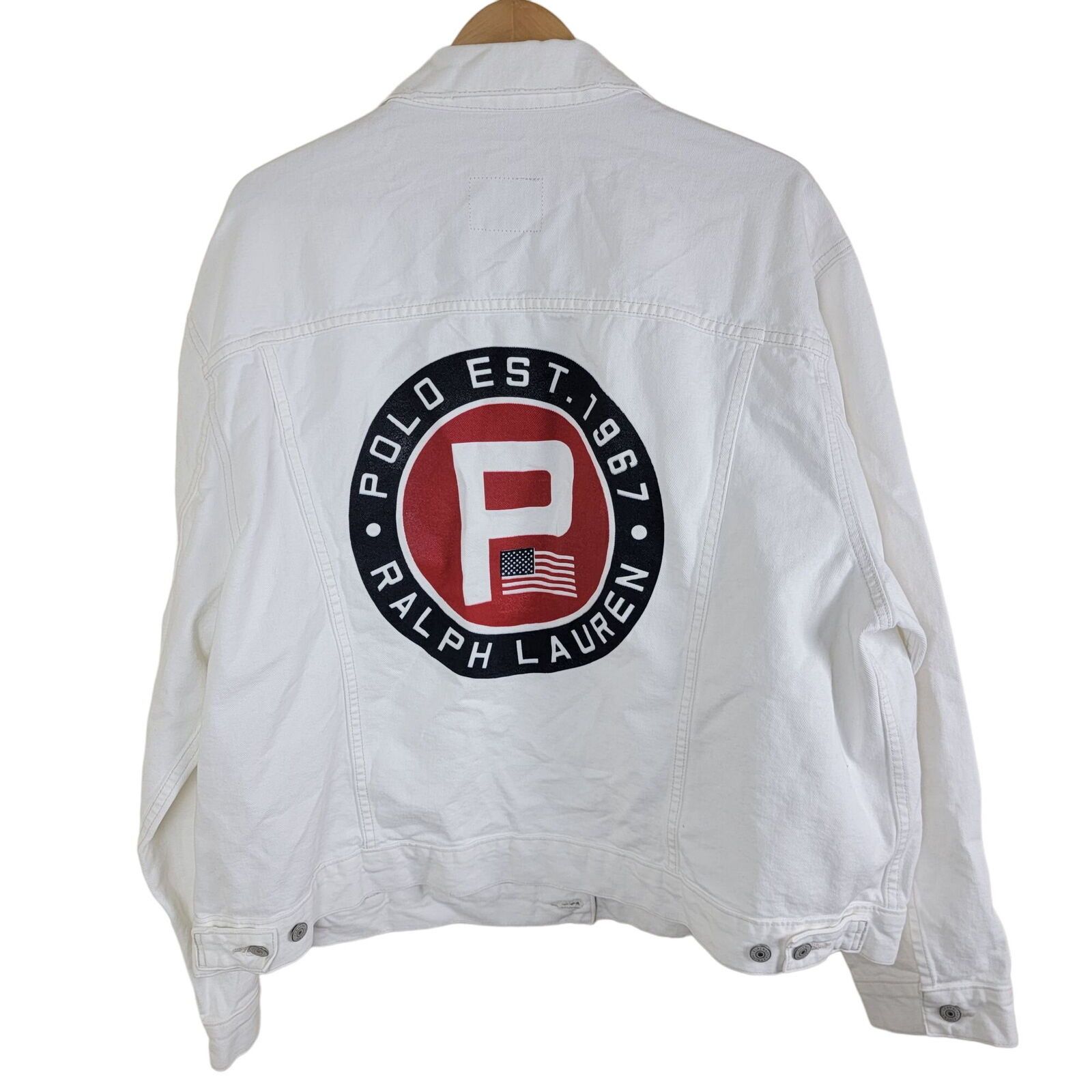 Polo Ralph Lauren Polo Ralph Lauren Circle P Patch Denim Jacket size XLT Size US XL / EU 56 / 4 - 1 Thumbnail