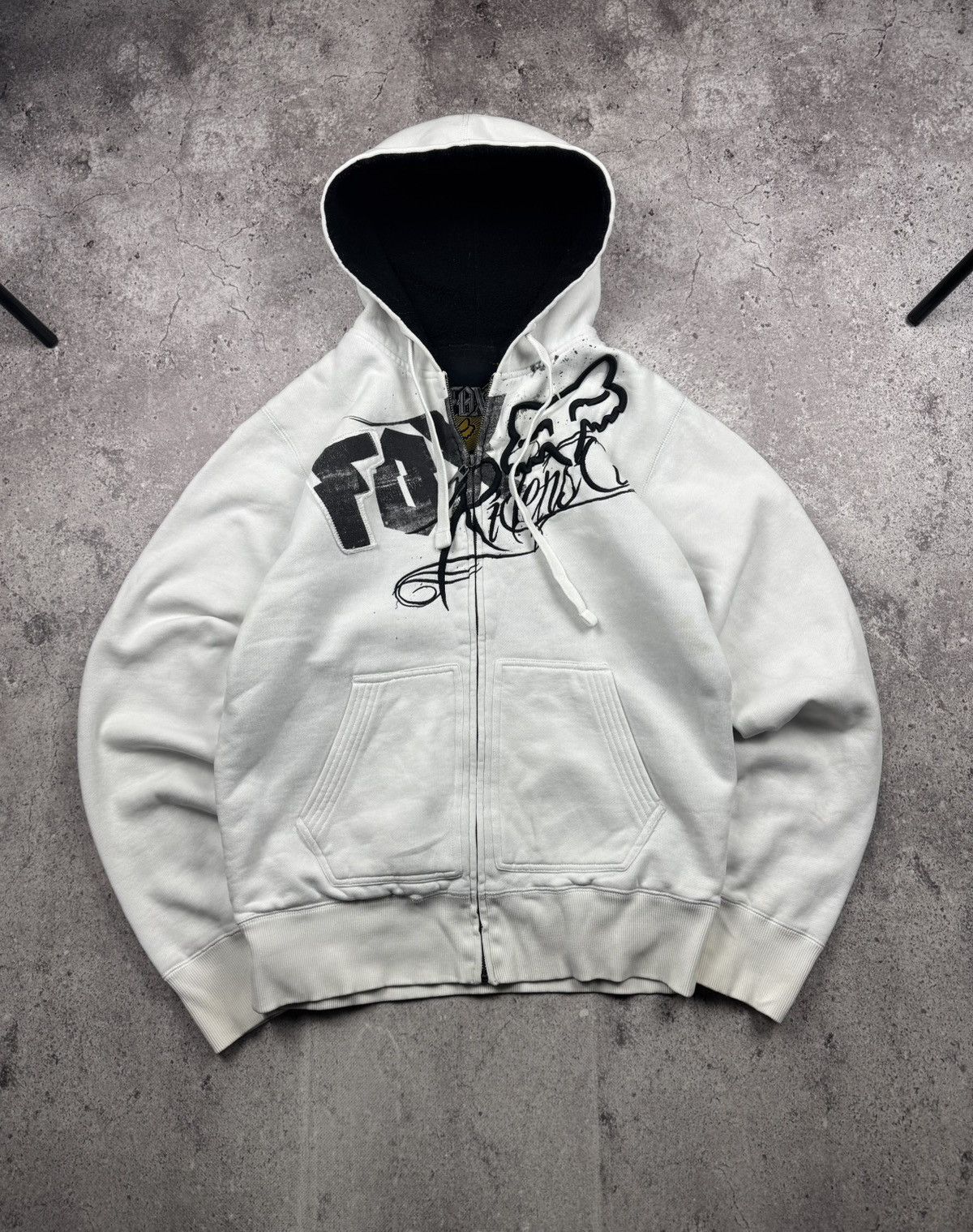 Fox Racing Crazy Vintage Fox Racing Monster Racing Fur Zip Hoodie Y2K Size US M / EU 48-50 / 2 - 1 Thumbnail