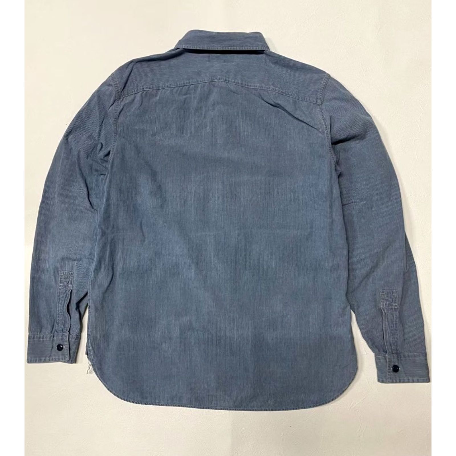 Ralph Lauren RRL RALPH LAUREN Shirt Striped Long Sleeve Indigo Blue Button-Up L Mens Size US L / EU 52-54 / 3 - 2 Thumbnail
