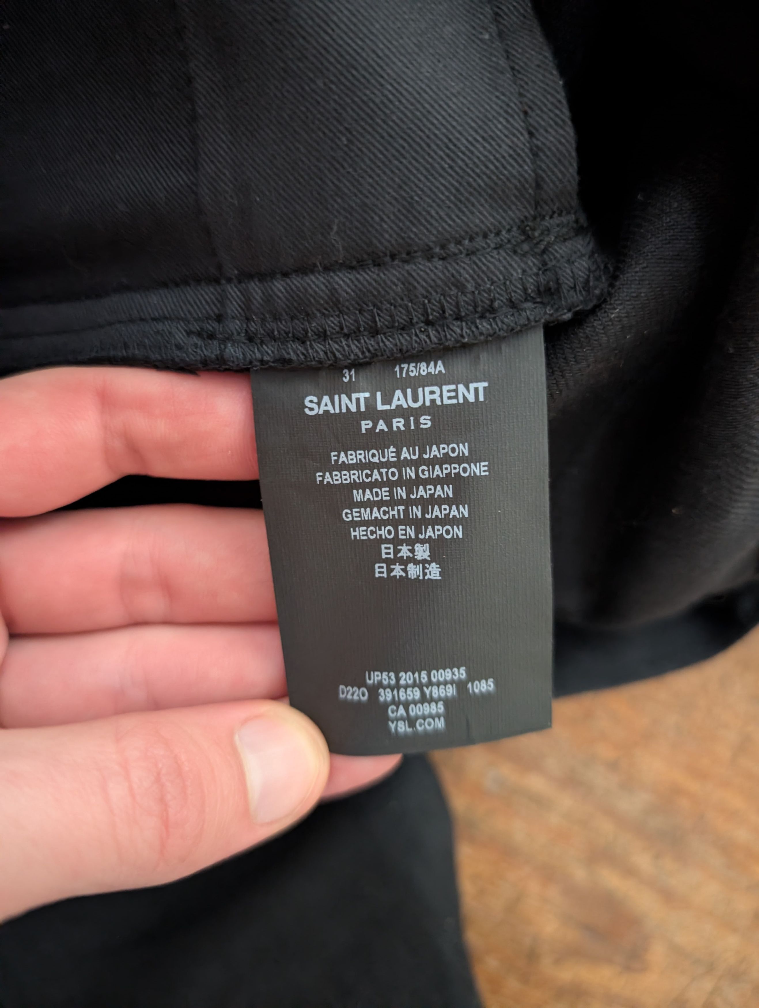 Saint Laurent Paris Saint Laurent SS15 D02 Crash Denim by Hedi Slimane Size US 31 - 15 Thumbnail