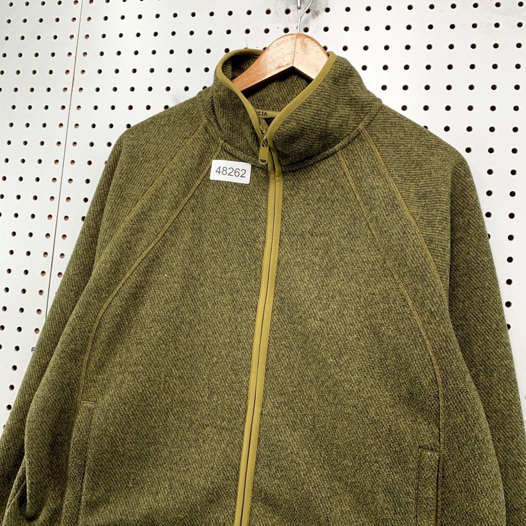 Athleta Athleta Fleece Zip Jacket Womens Large Olive Green Stroll Full Collared Size L / US 10 / IT 46 - 4 Thumbnail