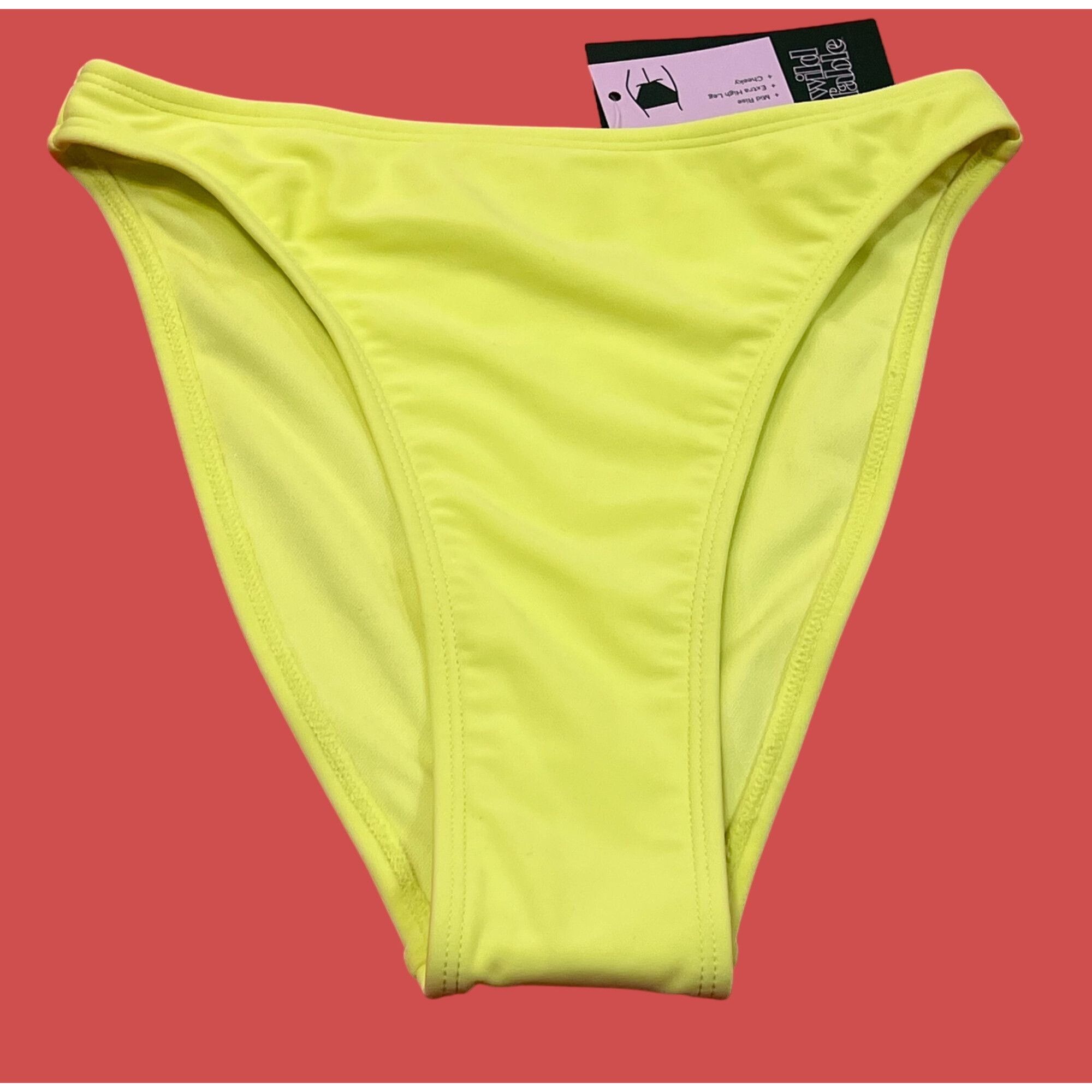 Other Wild Fable -Women's Mid-Waist Extra High Leg Cheeky Bikini B Size ONE SIZE - 3 Thumbnail