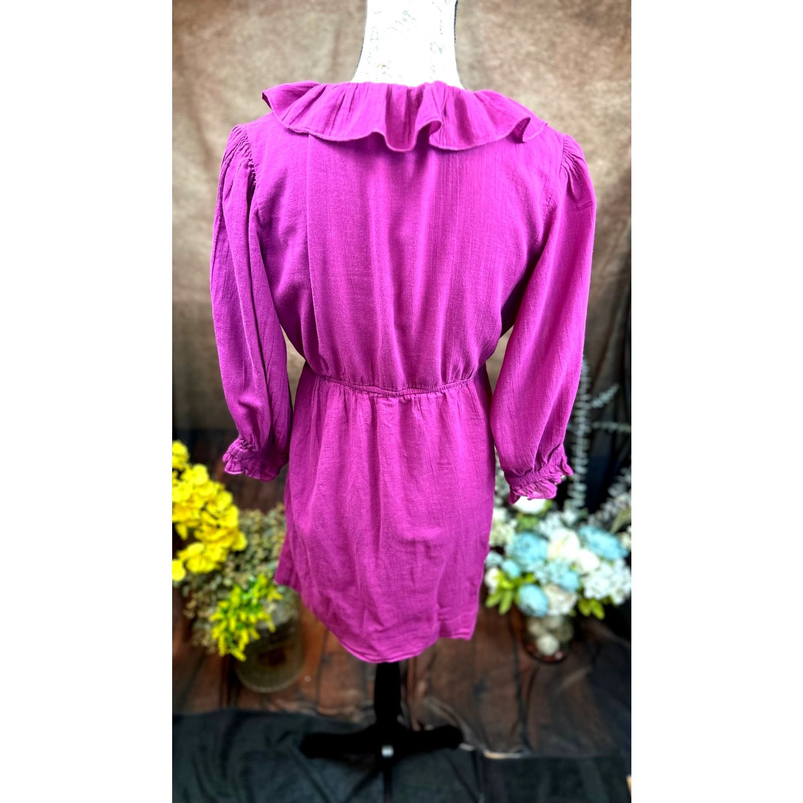 Free People Free People Ruffled Collar Morning Light Mini Dress/Top XS Size XS / US 0-2 / IT 36-38 - 12 Thumbnail