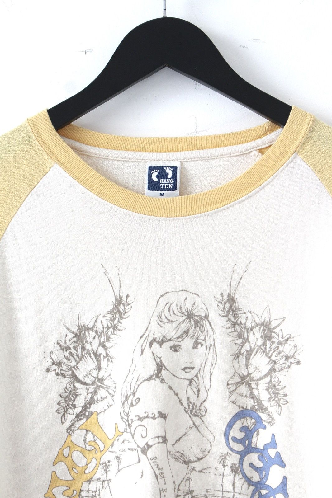 Hysteric Glamour 2000S HANG TEN SURF GIRL SKETCH PRINT RAGLAN LONGSLEEVE Size US M / EU 48-50 / 2 - 3 Thumbnail